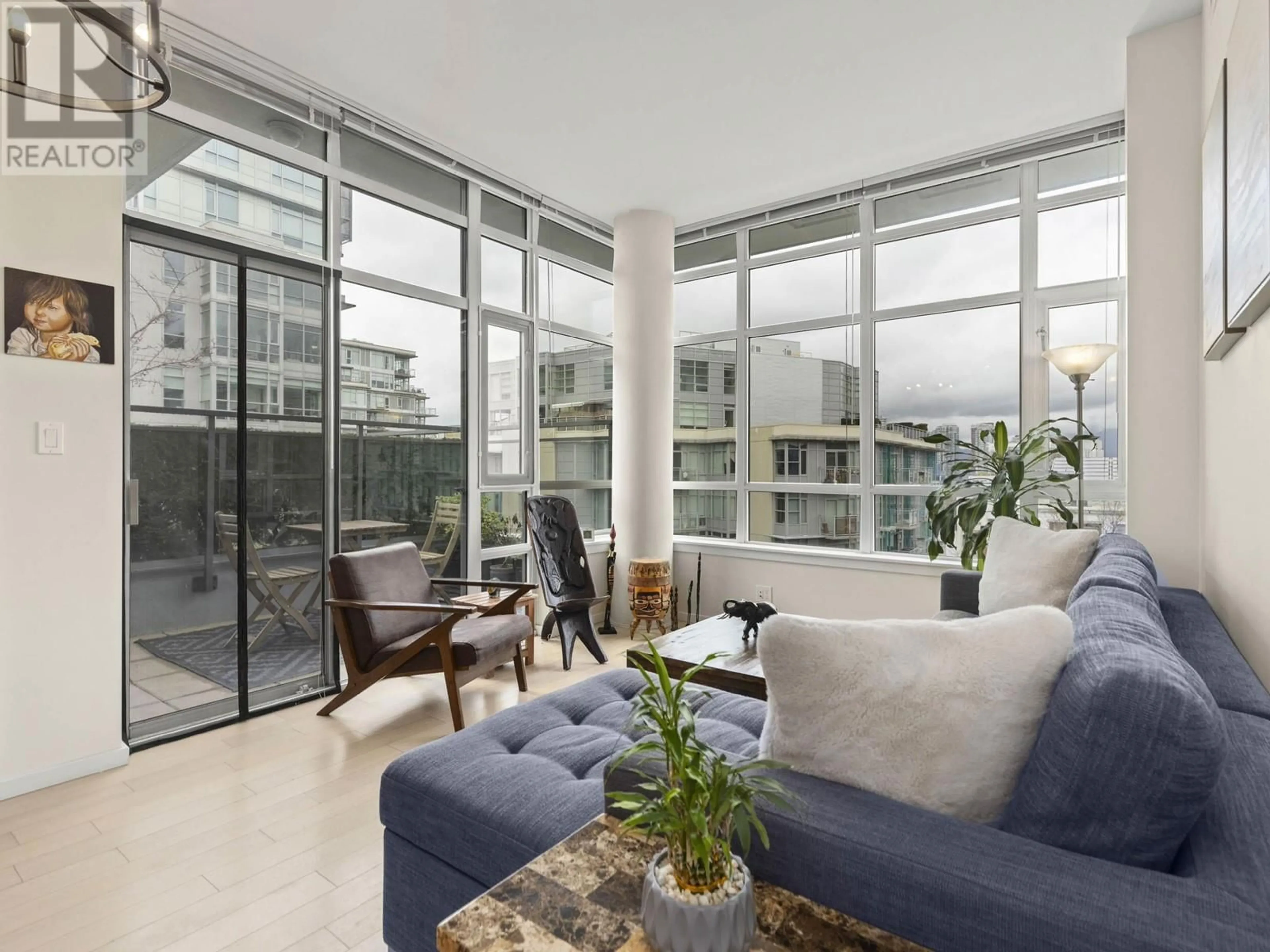 Living room with furniture, cement floor for 901 - 63 2ND AVENUE, Vancouver British Columbia V5Y0G8