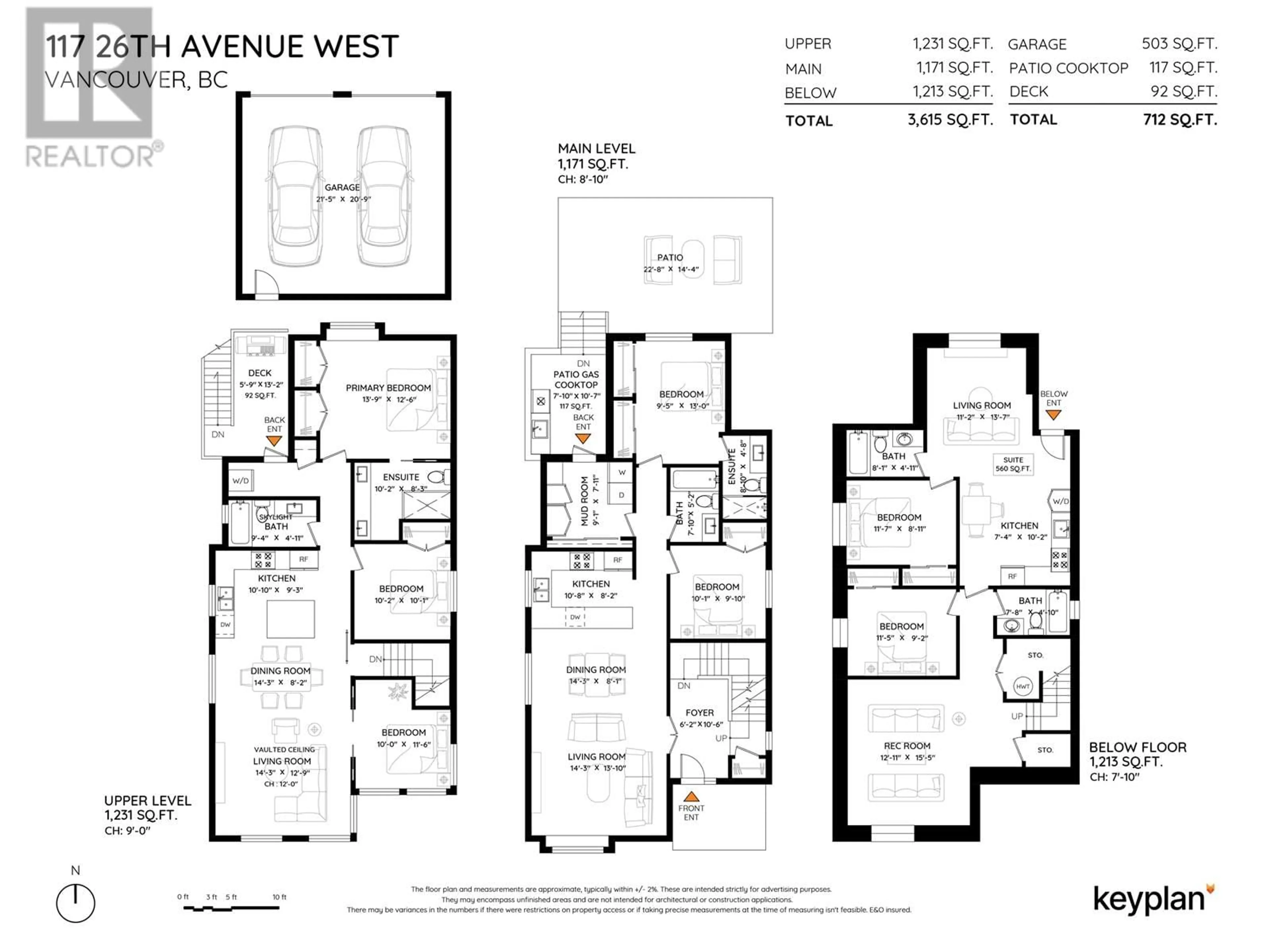 Floor plan for 117 26TH AVENUE, Vancouver British Columbia V5Y2J6