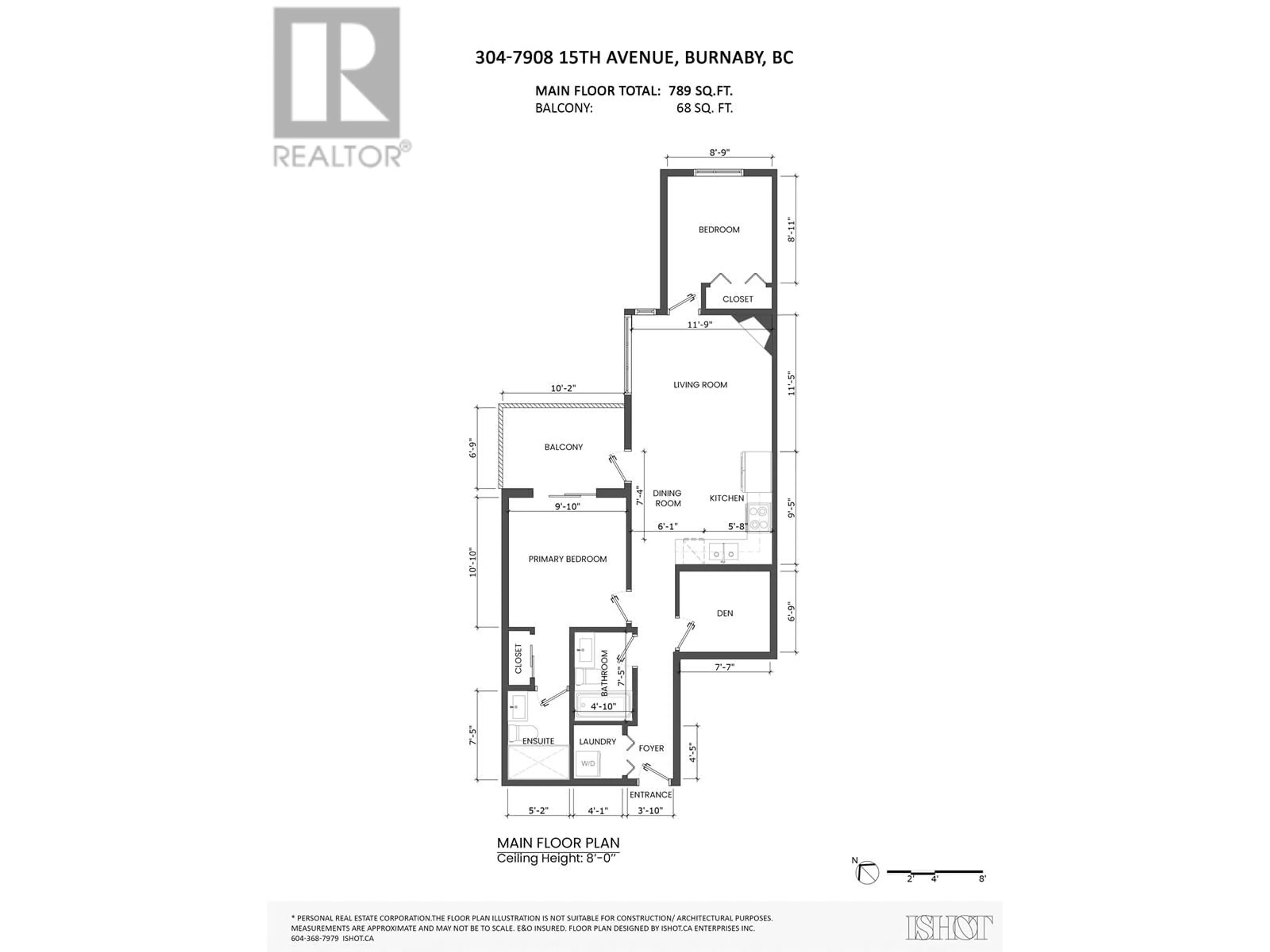 Floor plan for 304 7908 15TH AVENUE, Burnaby British Columbia V3N0G6