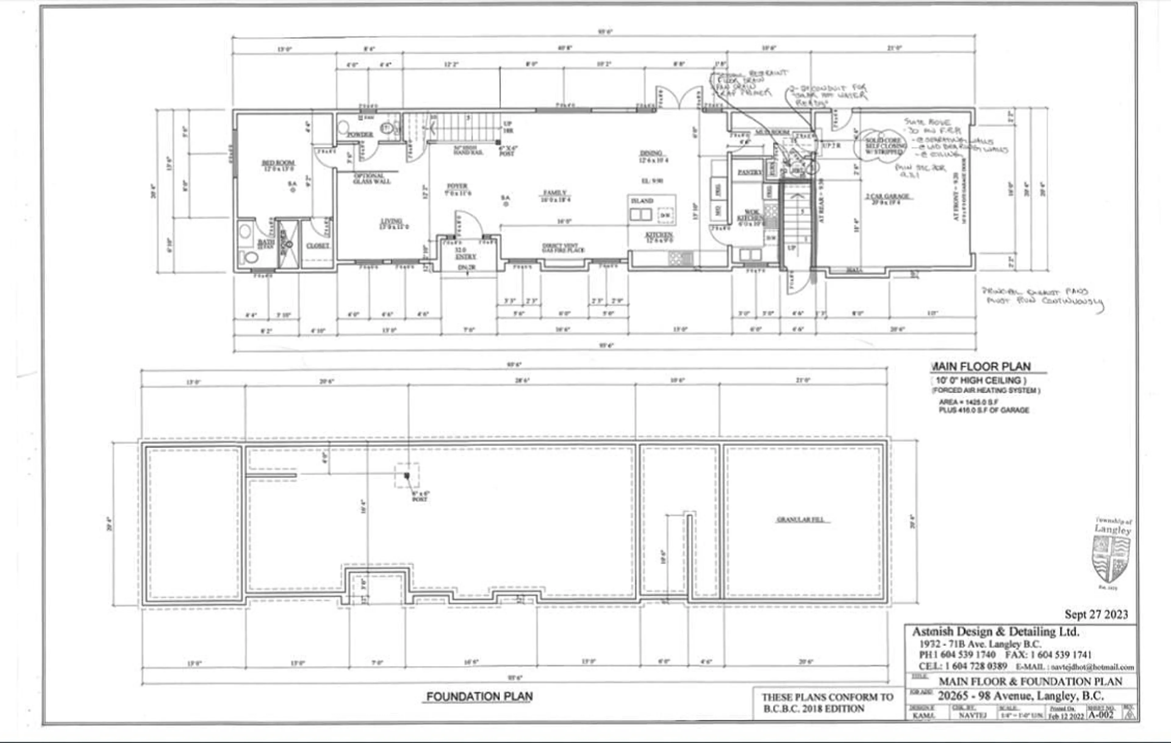 Floor plan for 20265 98, Langley British Columbia V1M3E4