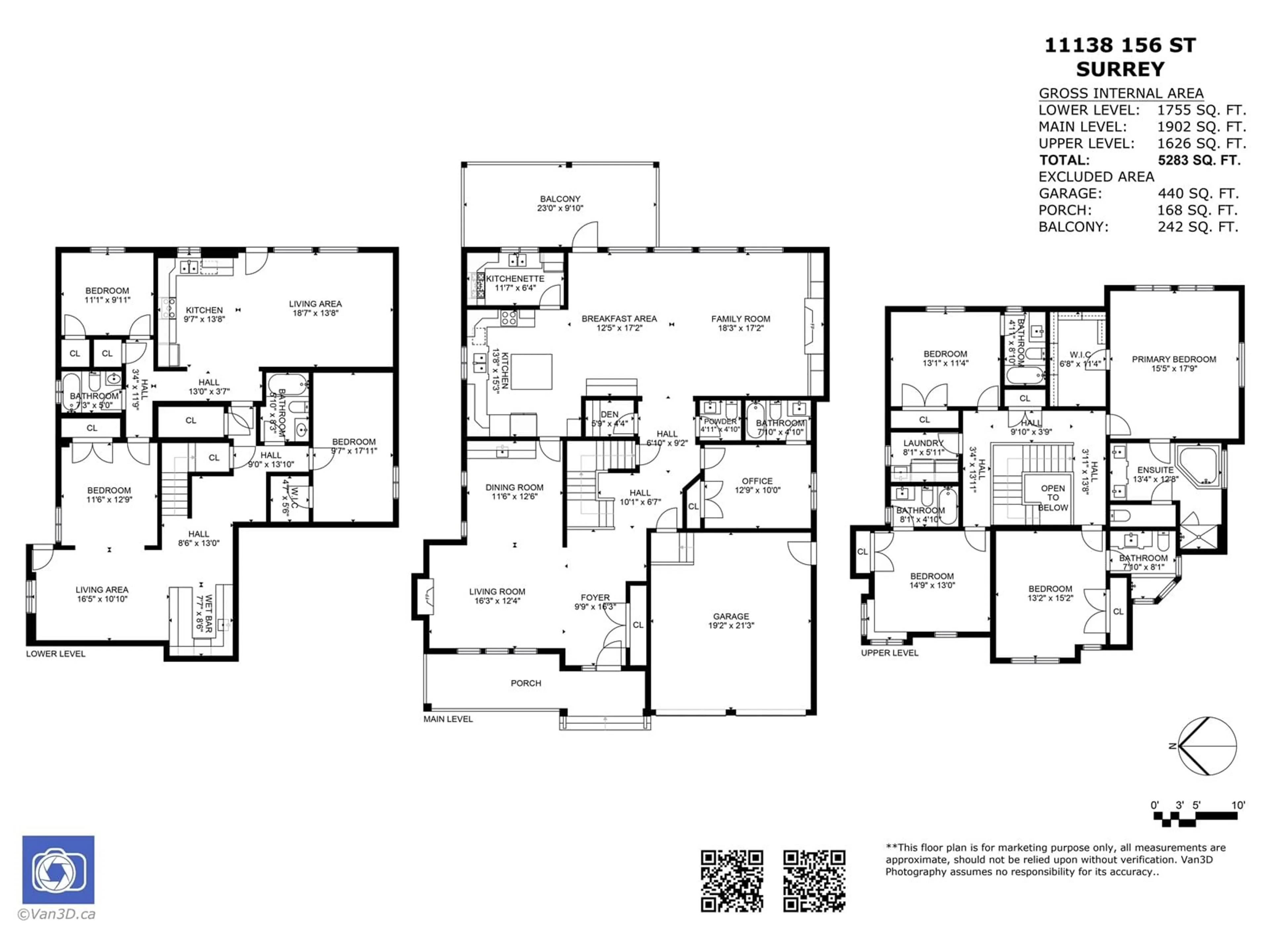 Floor plan for 11138 156 STREET, Surrey British Columbia V3R6J8