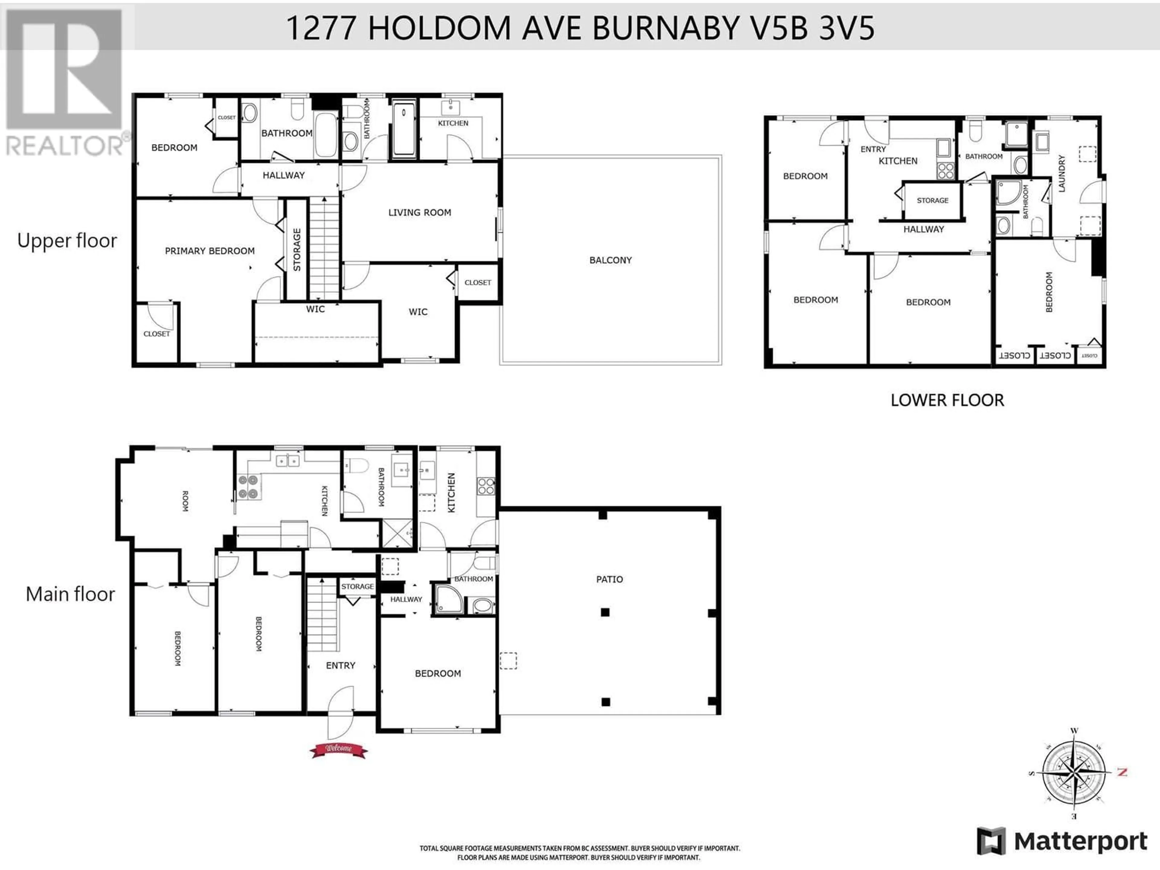 Floor plan for 1277 HOLDOM AVENUE, Burnaby British Columbia V5B3V5