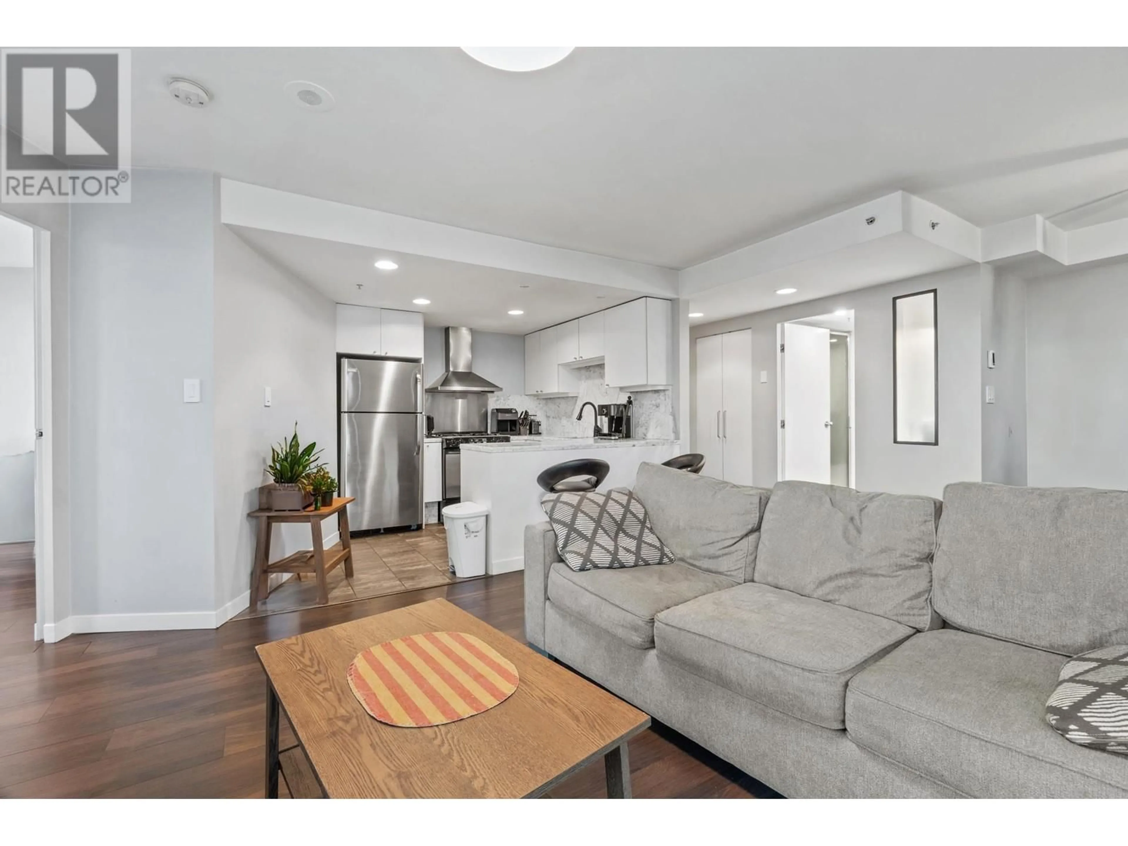 Open concept kitchen, wood/laminate floor for 2709 - 501 PACIFIC STREET, Vancouver British Columbia V6Z2X6