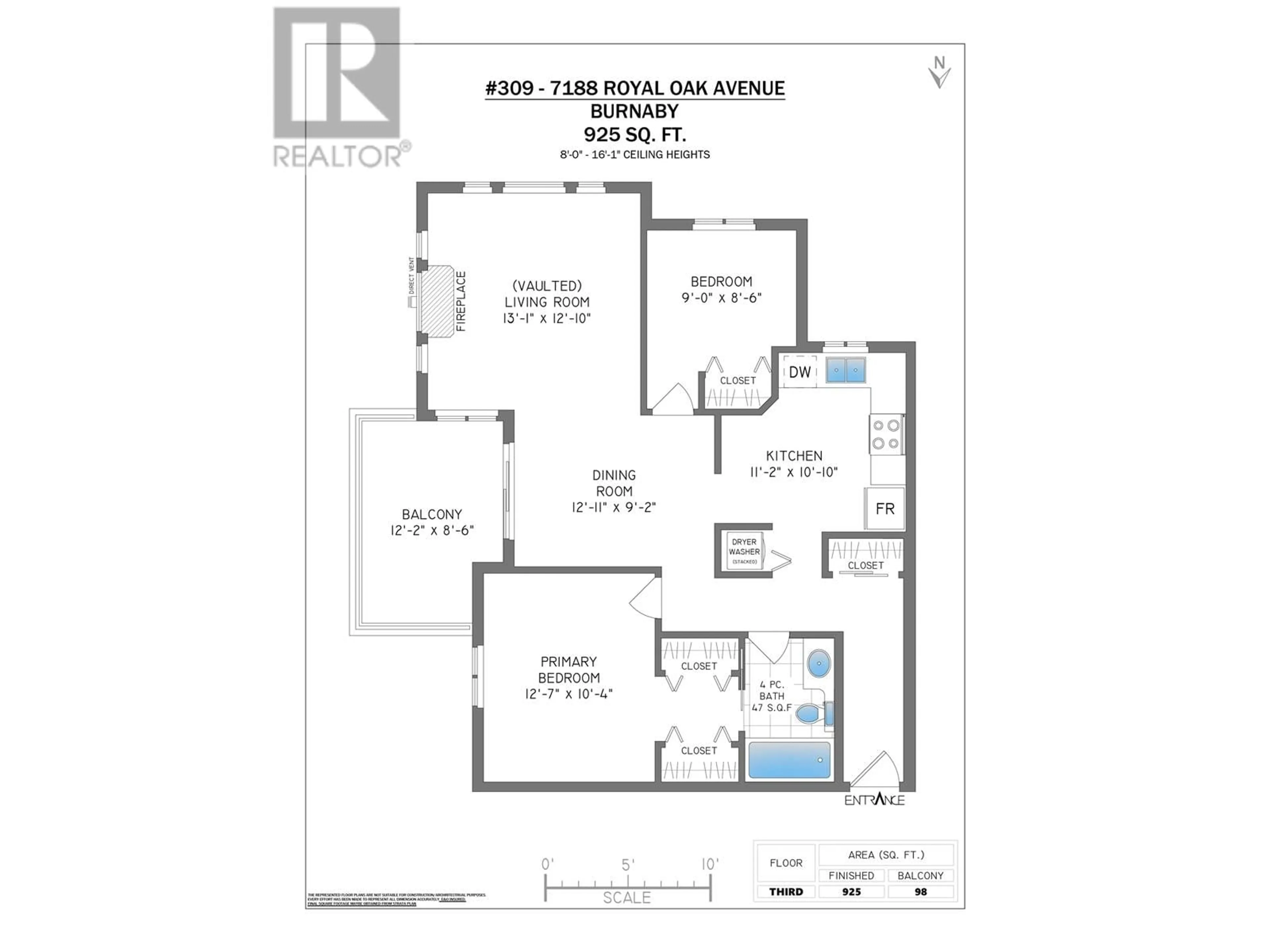 Floor plan for 309 7188 ROYAL OAK AVENUE, Burnaby British Columbia V5J4J4