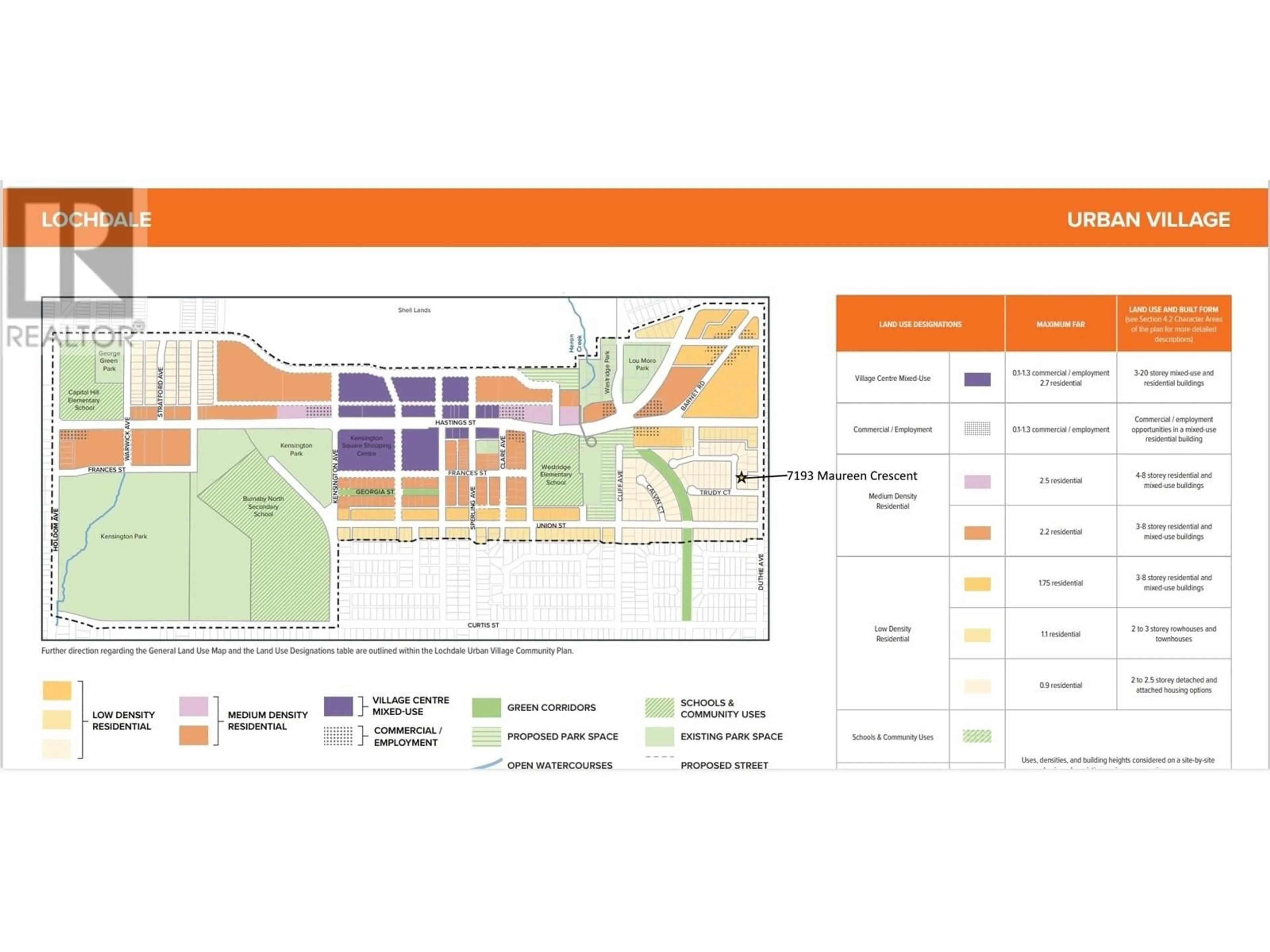 Picture of a map for 7193 MAUREEN CRESCENT, Burnaby British Columbia V5A1H2