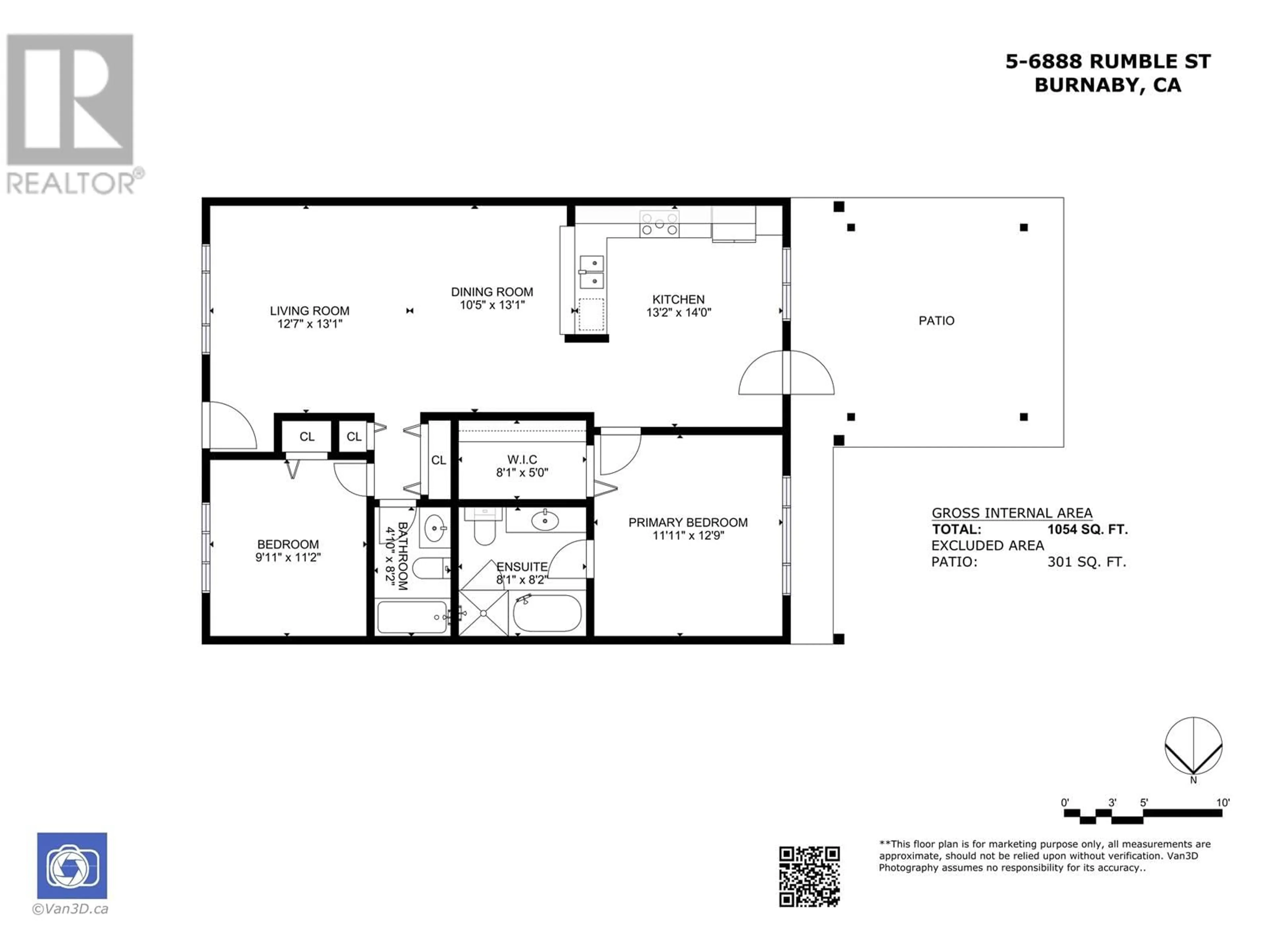 Floor plan for 5 6888 RUMBLE STREET, Burnaby British Columbia V5E1A8