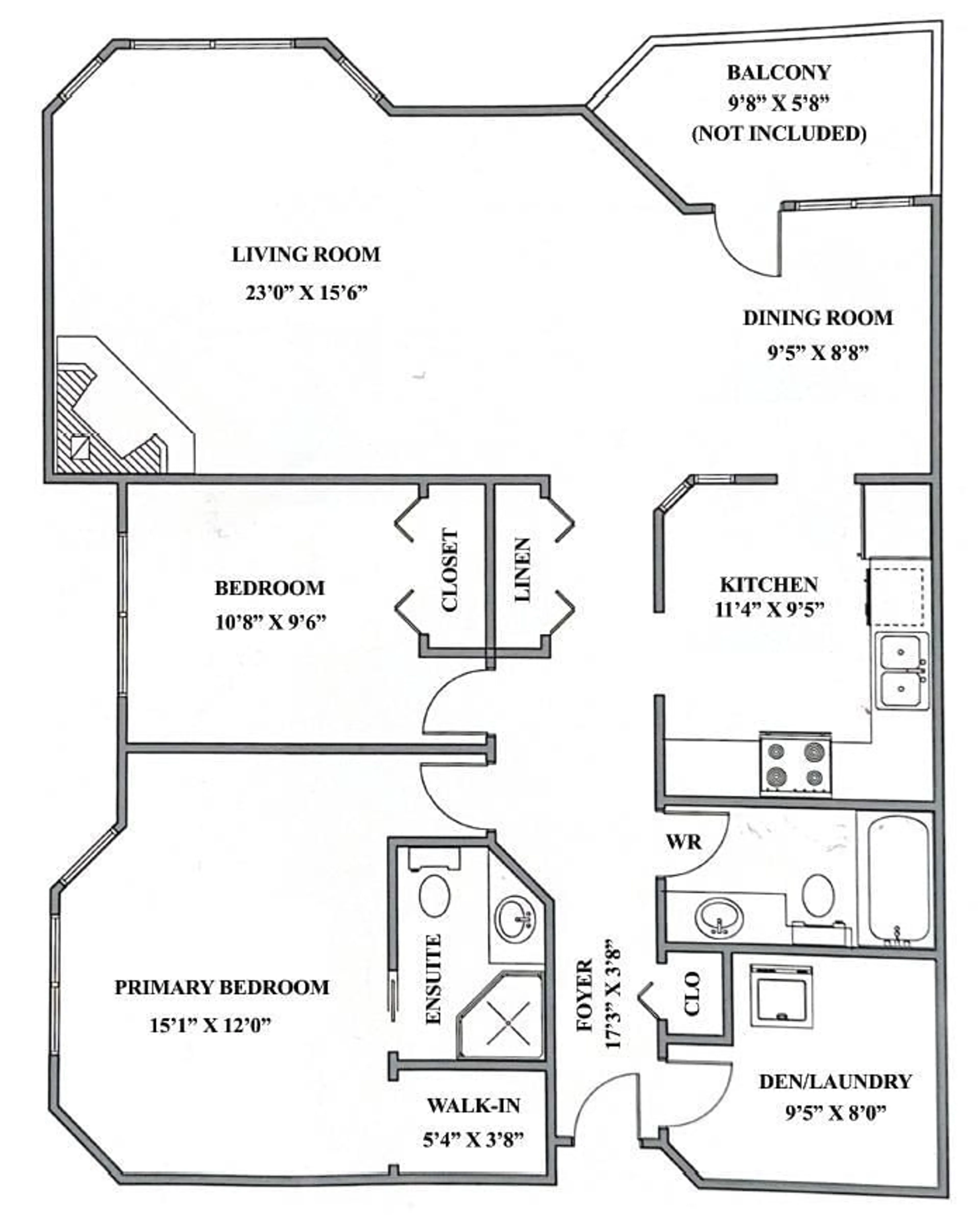 Floor plan for 120 5710 201 STREET, Langley British Columbia V3A8A8