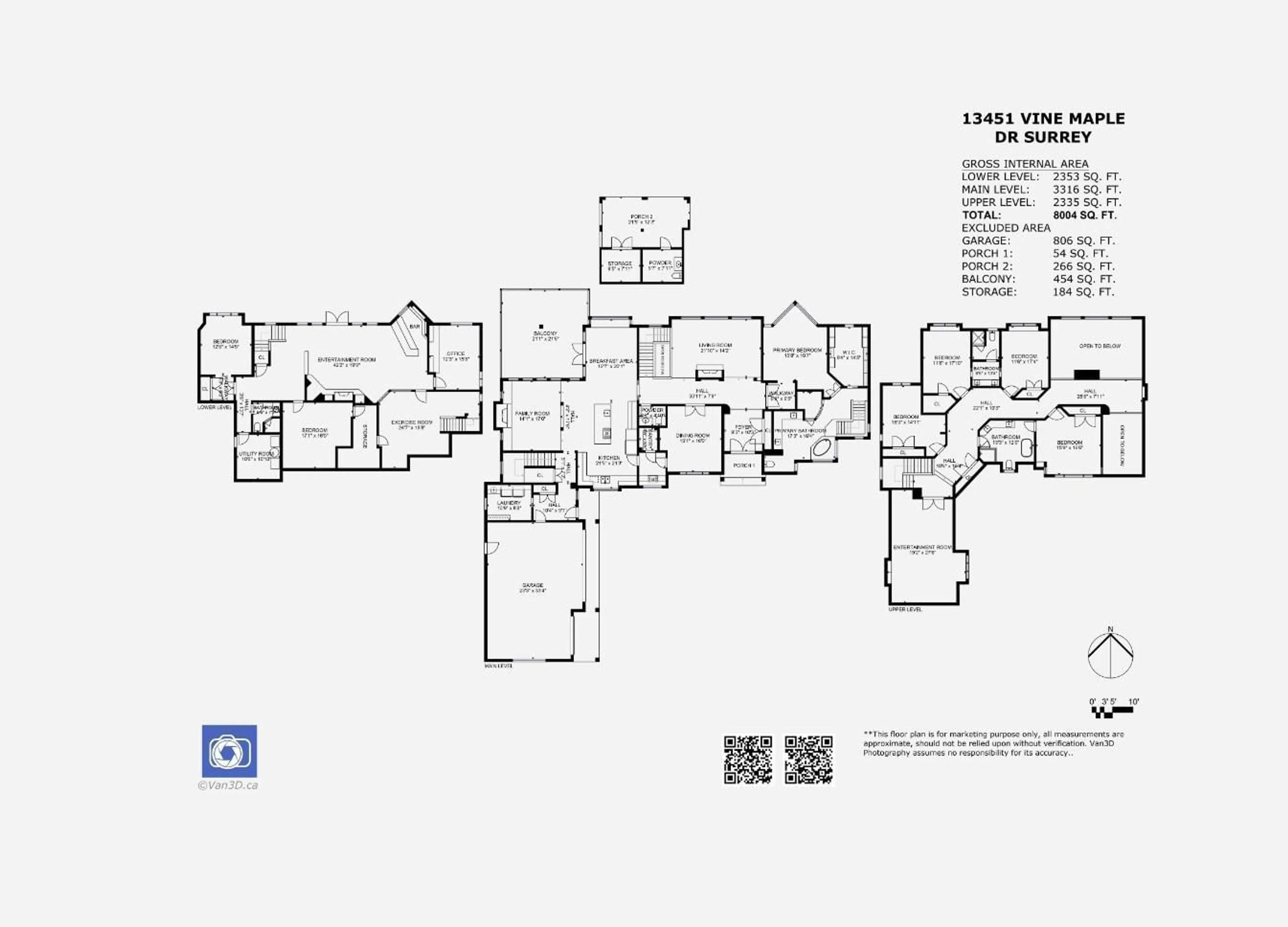 Floor plan for 13451 VINE MAPLE, Surrey British Columbia V4P1W8