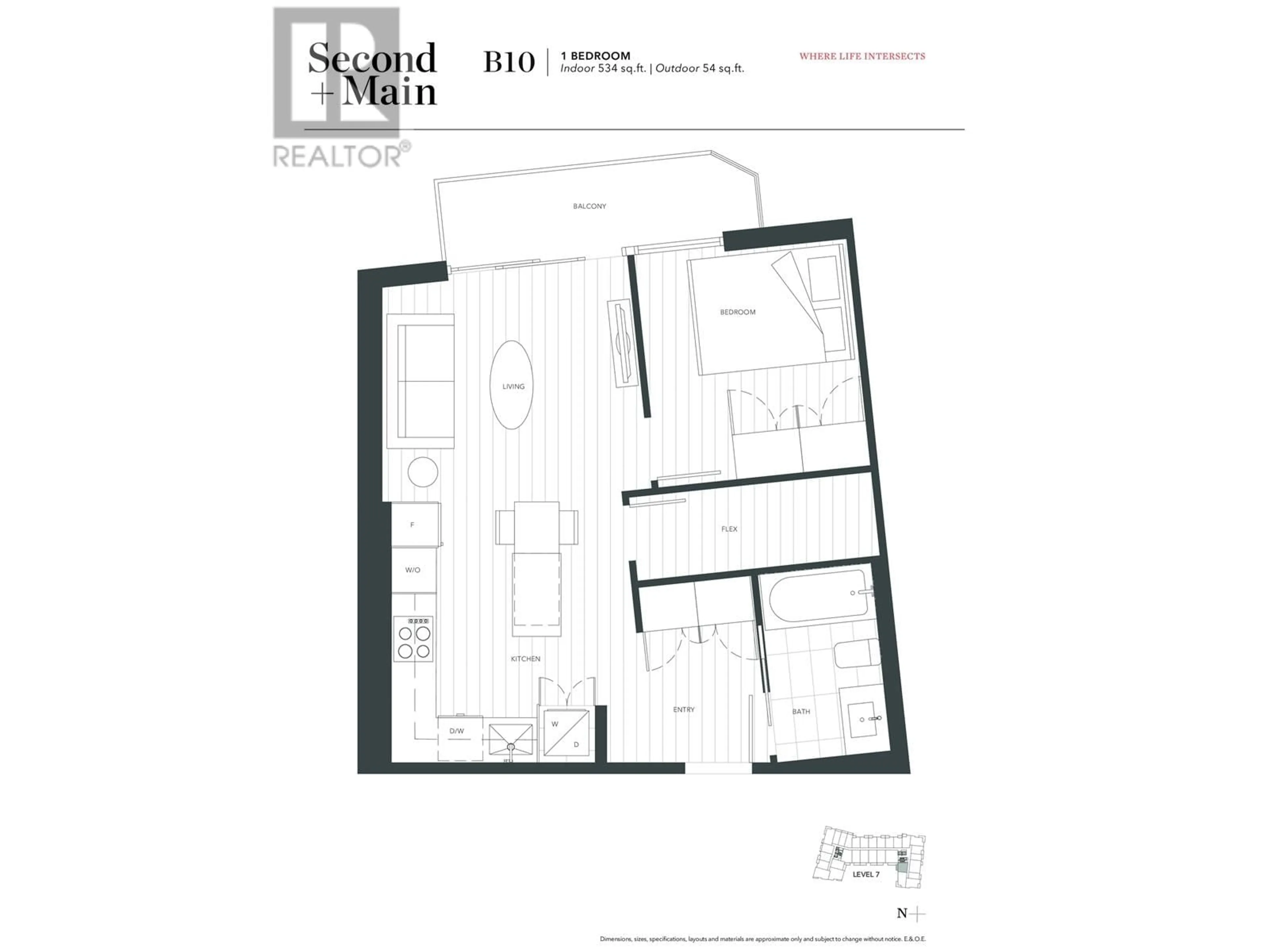 Floor plan for 725 180 E 2ND AVENUE, Vancouver British Columbia V5T0K4