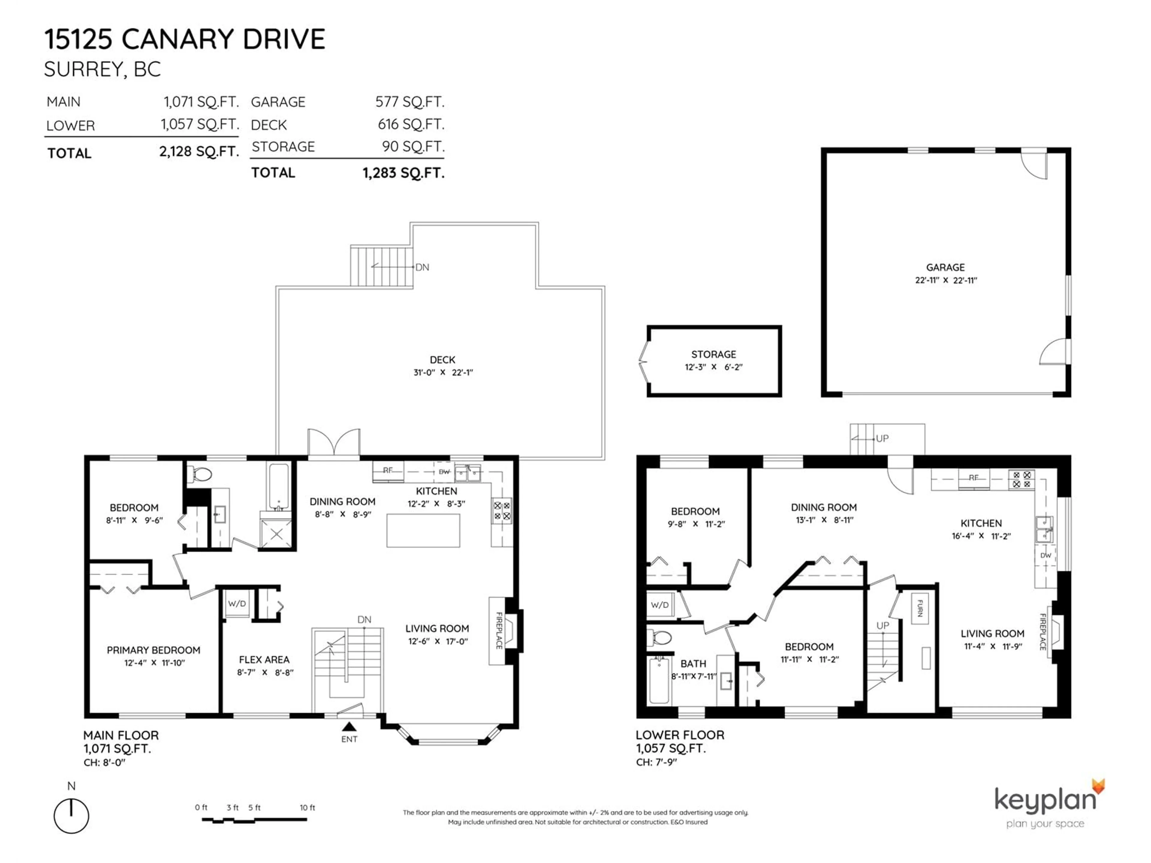 Floor plan for 15125 CANARY DRIVE, Surrey British Columbia V3R4V4