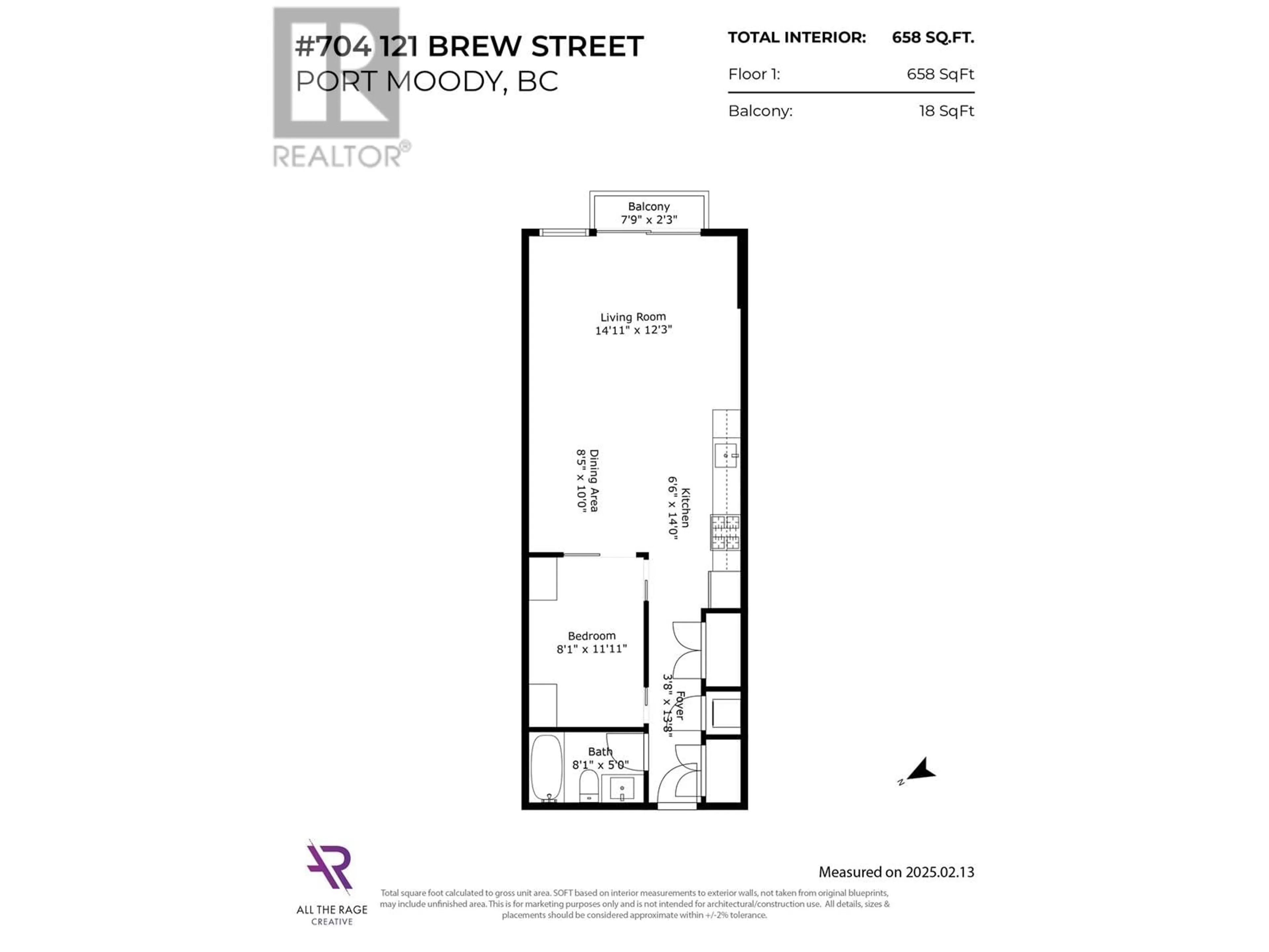 Floor plan for 704 121 BREW STREET, Port Moody British Columbia V3H0E2