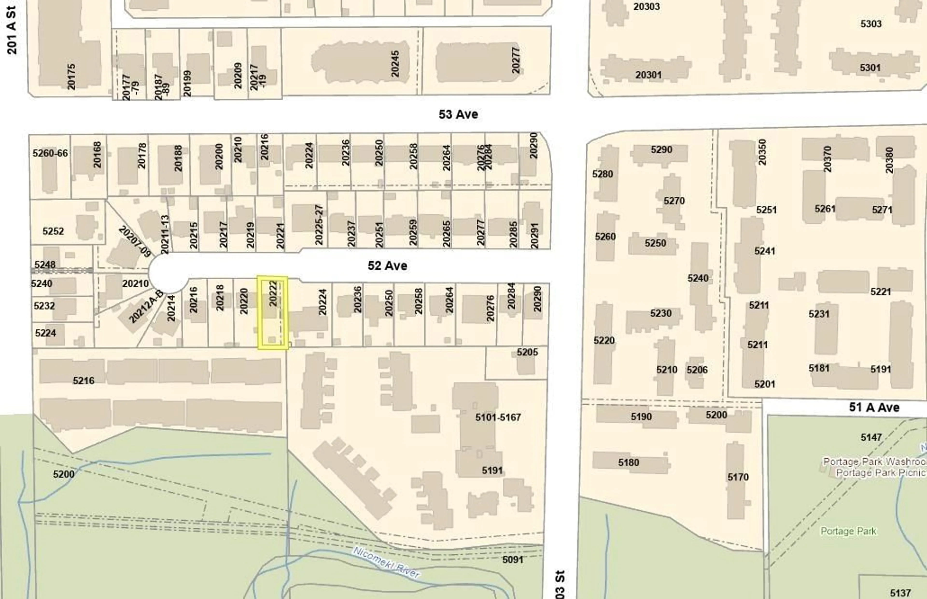 Picture of a map for 20222 52 AVENUE, Langley British Columbia V3A3T4