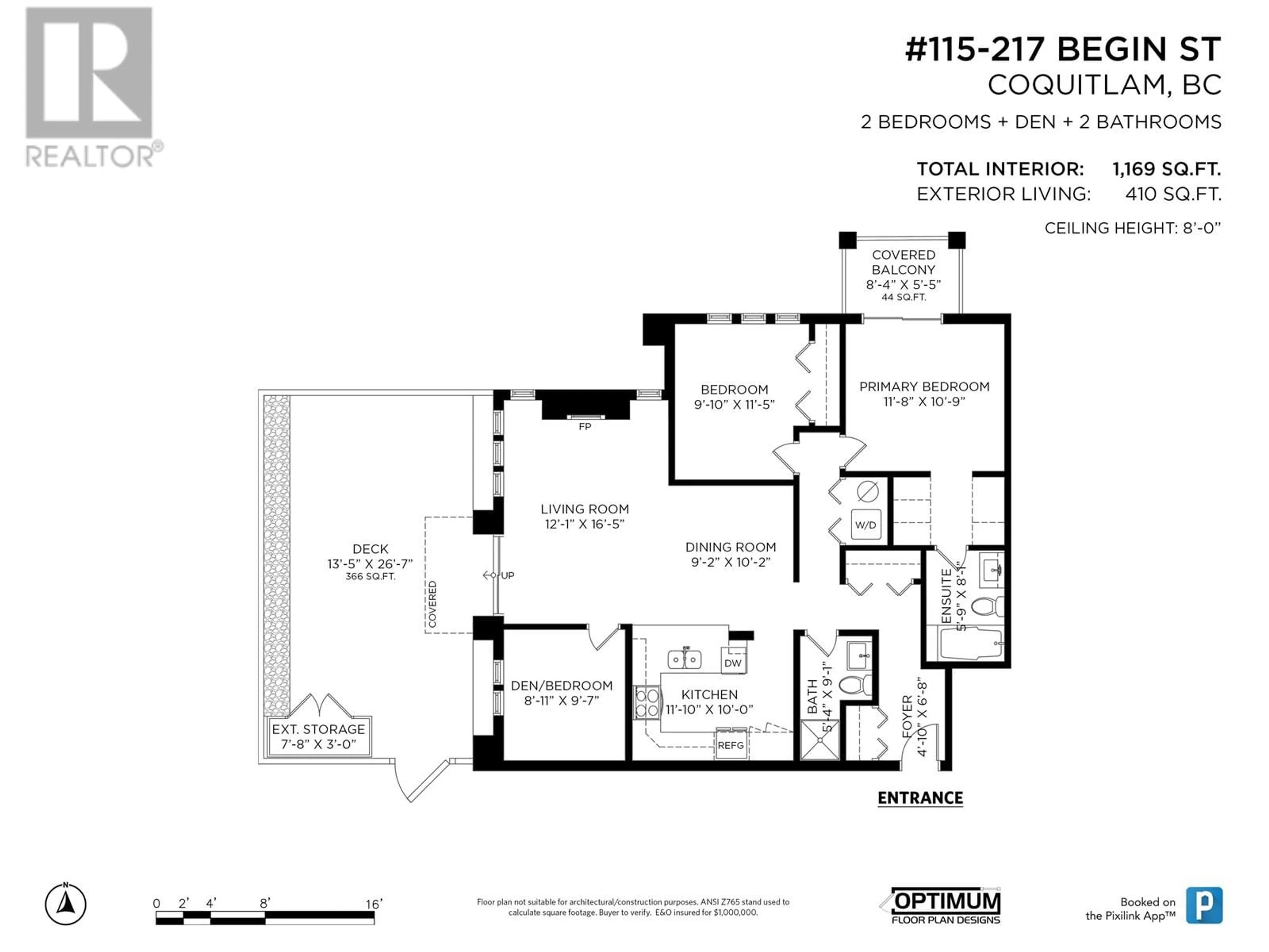 Floor plan for 115 217 BEGIN STREET, Coquitlam British Columbia V3K4V4