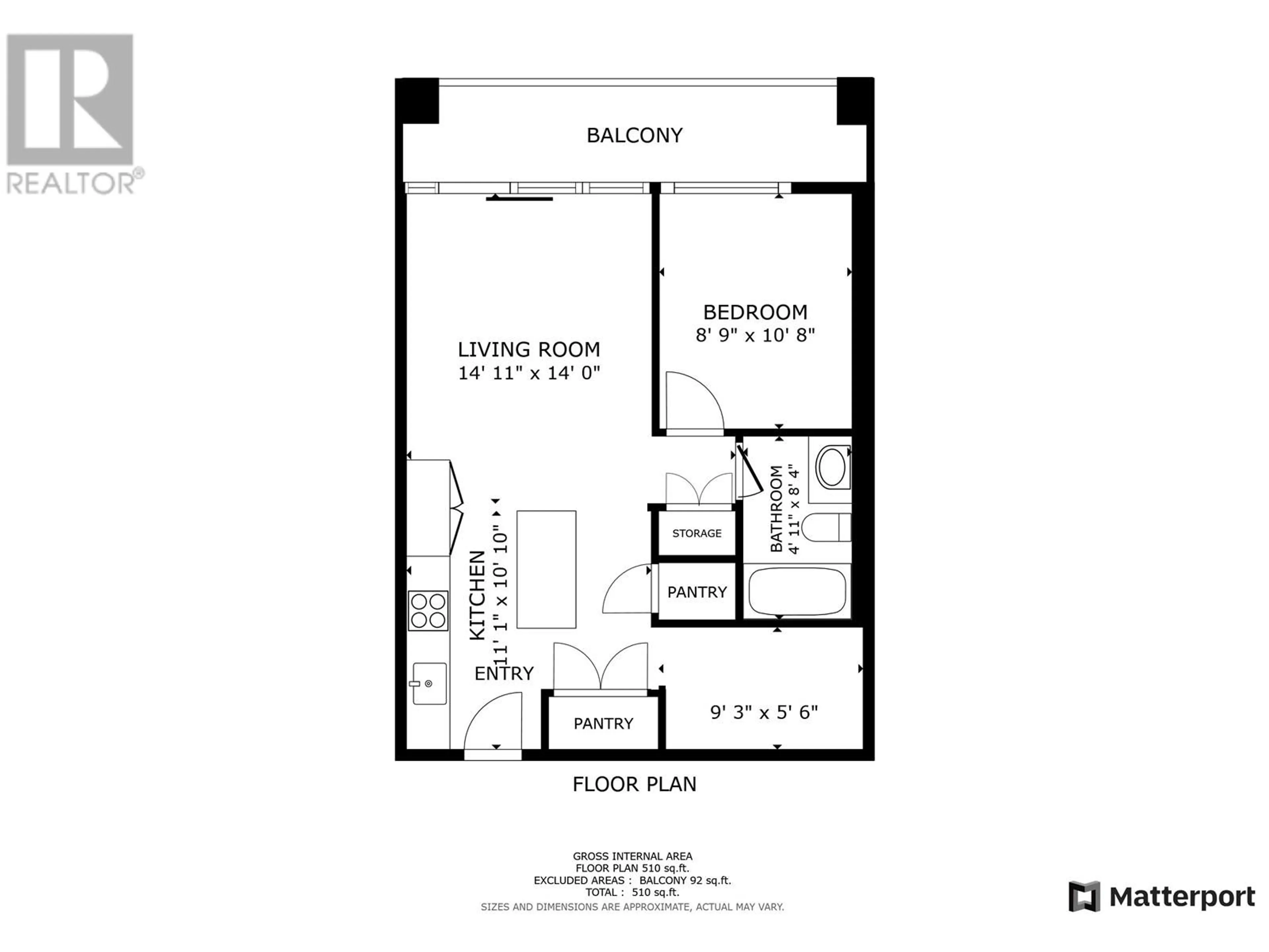 Floor plan for 610 - 657 WHITING WAY, Coquitlam British Columbia V3J0J6
