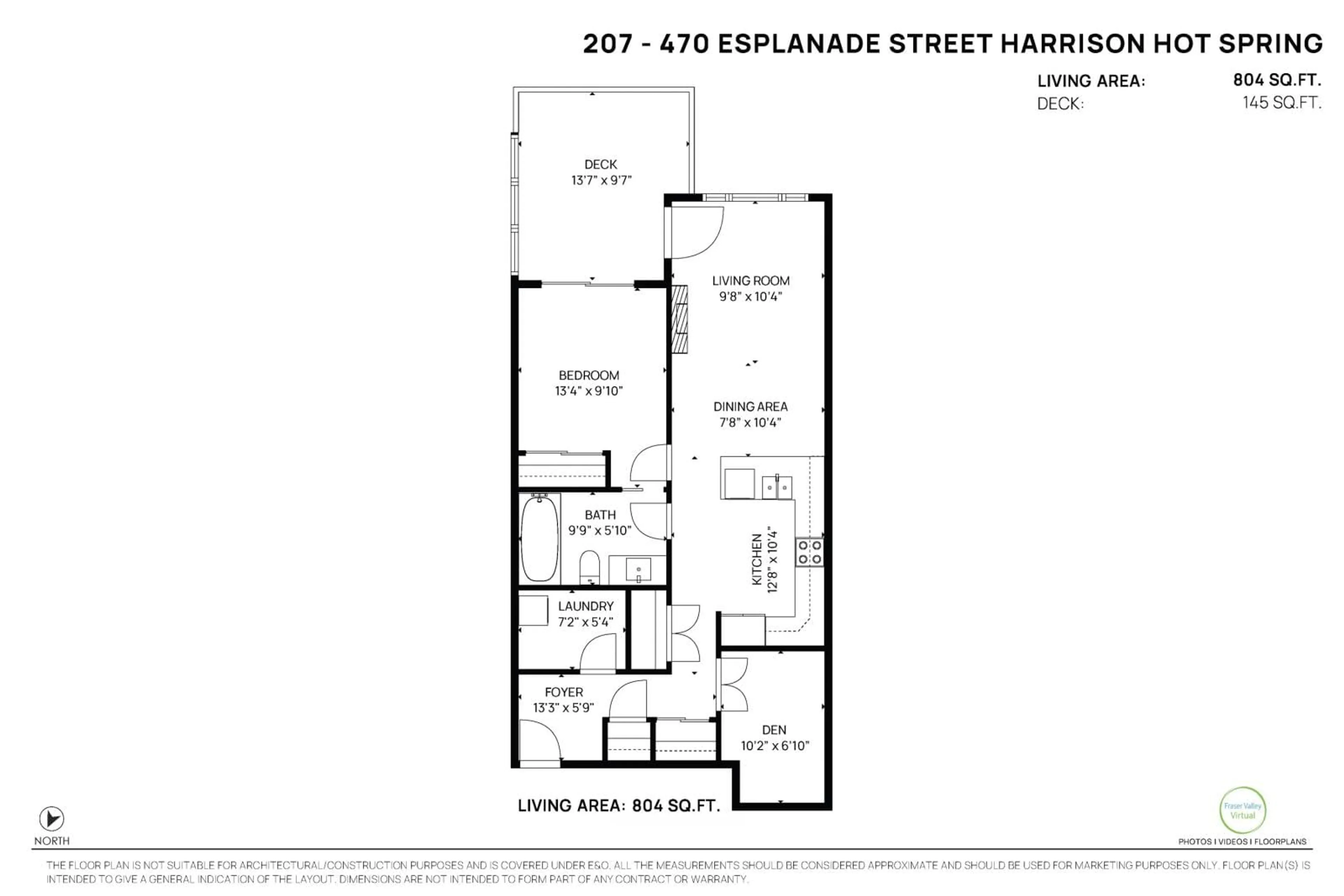 Floor plan for 207 - 470 ESPLANADE AVENUE, Harrison Hot Springs British Columbia V0M1K0