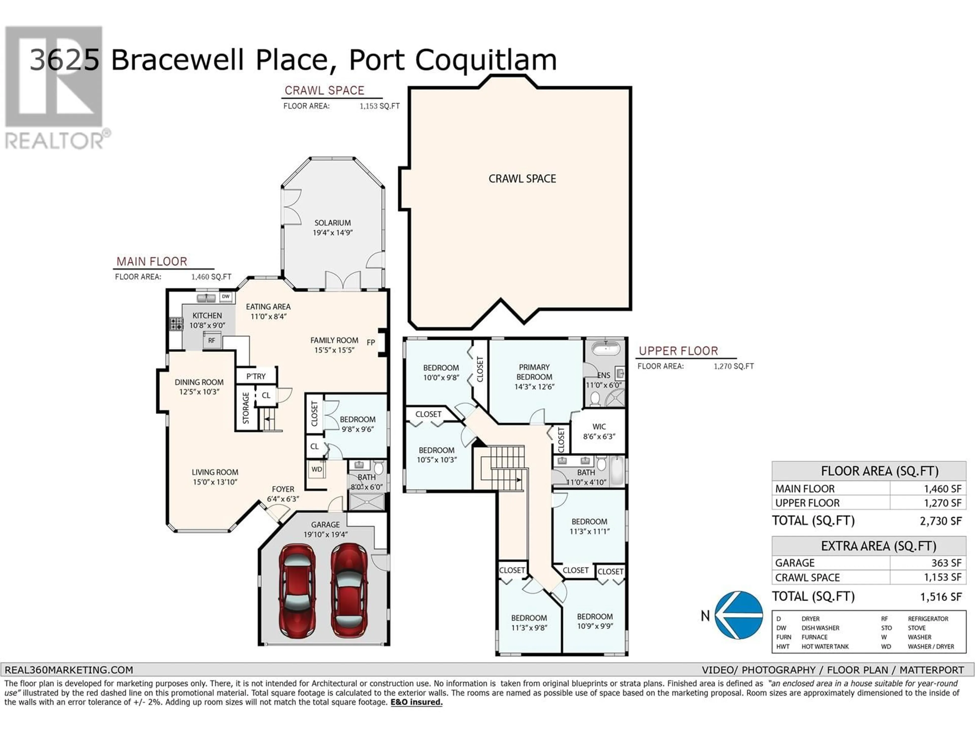 Floor plan for 3625 BRACEWELL PLACE, Port Coquitlam British Columbia V3B7B7