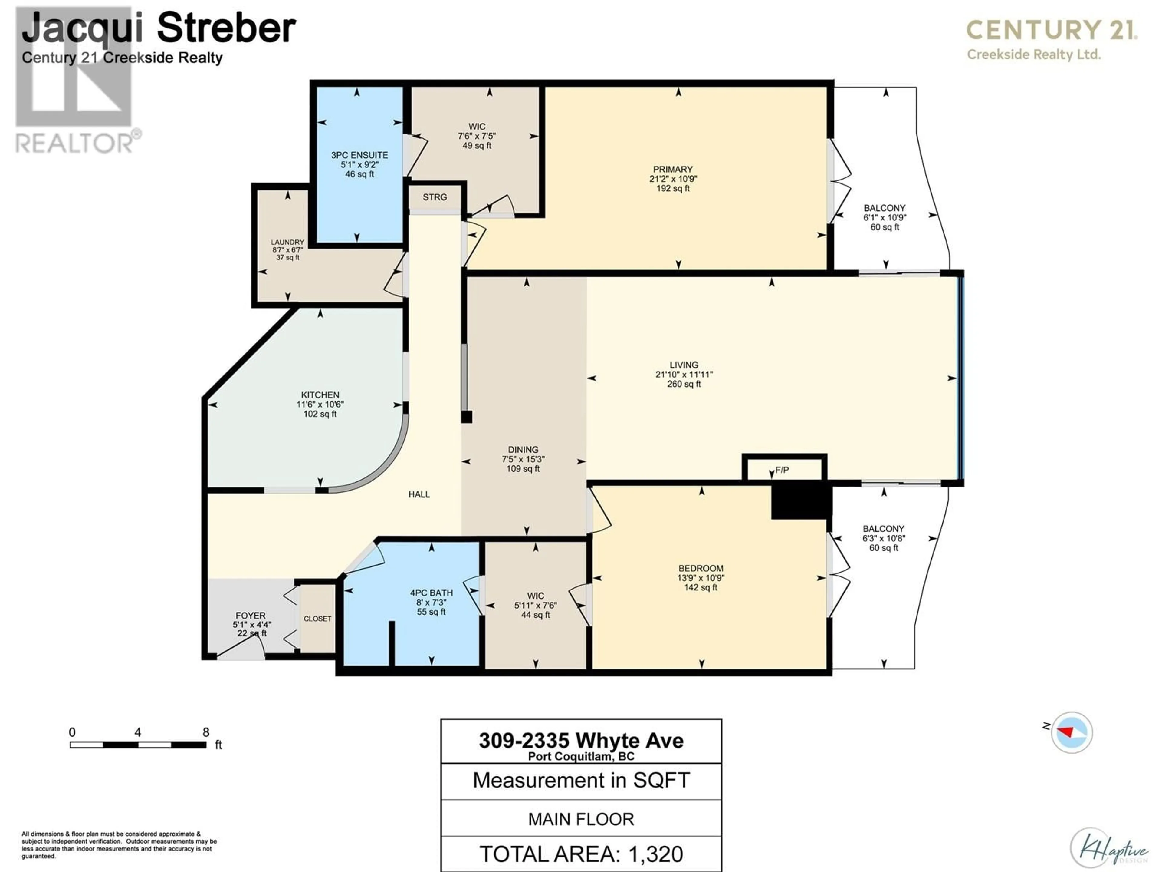 Floor plan for 309 2335 WHYTE AVENUE, Port Coquitlam British Columbia V3C2A3