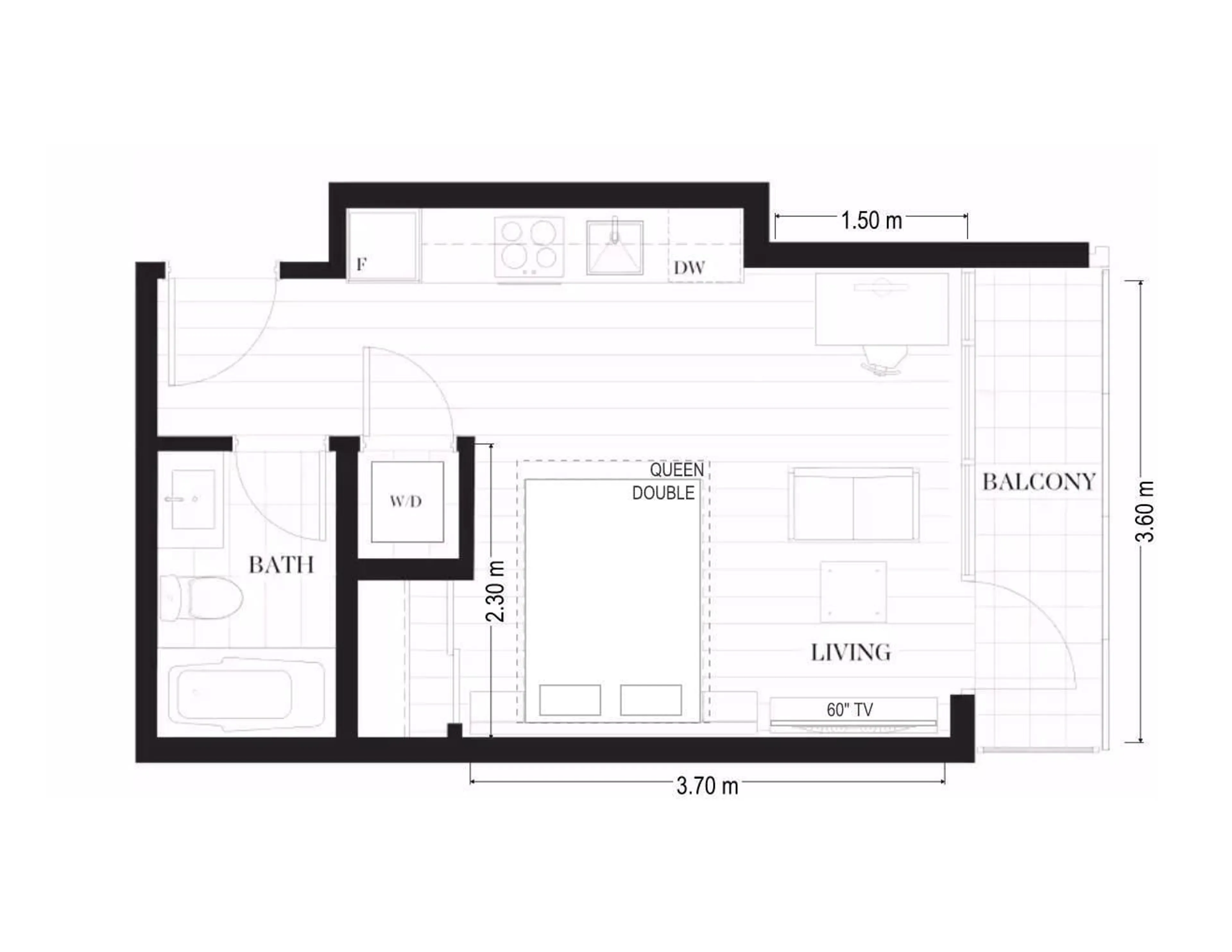 Floor plan for 1114 - 10626 CITY, Surrey British Columbia V3T0S3