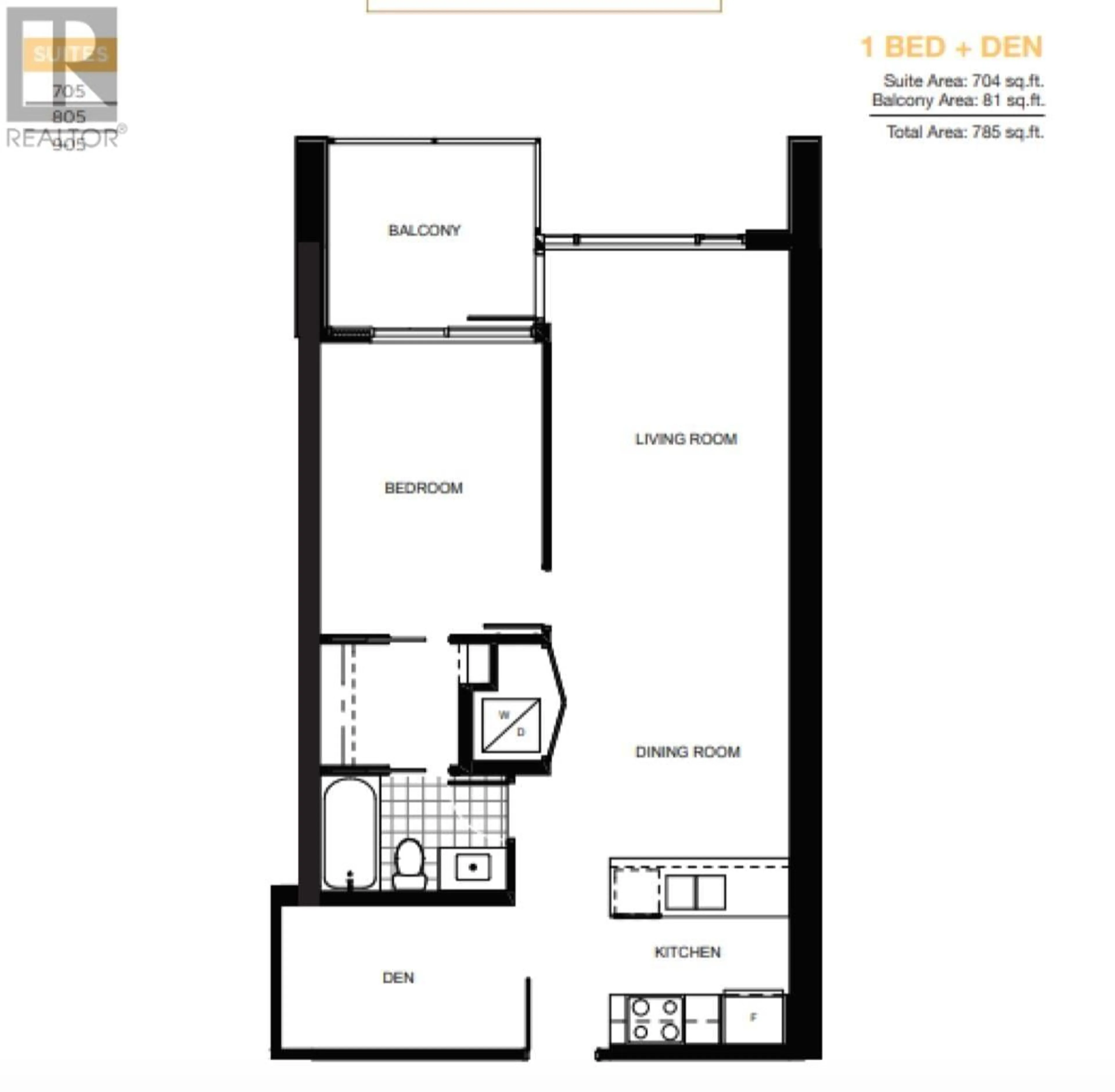 Floor plan for 705 - 8699 HAZELBRIDGE WAY, Richmond British Columbia V6X0T4