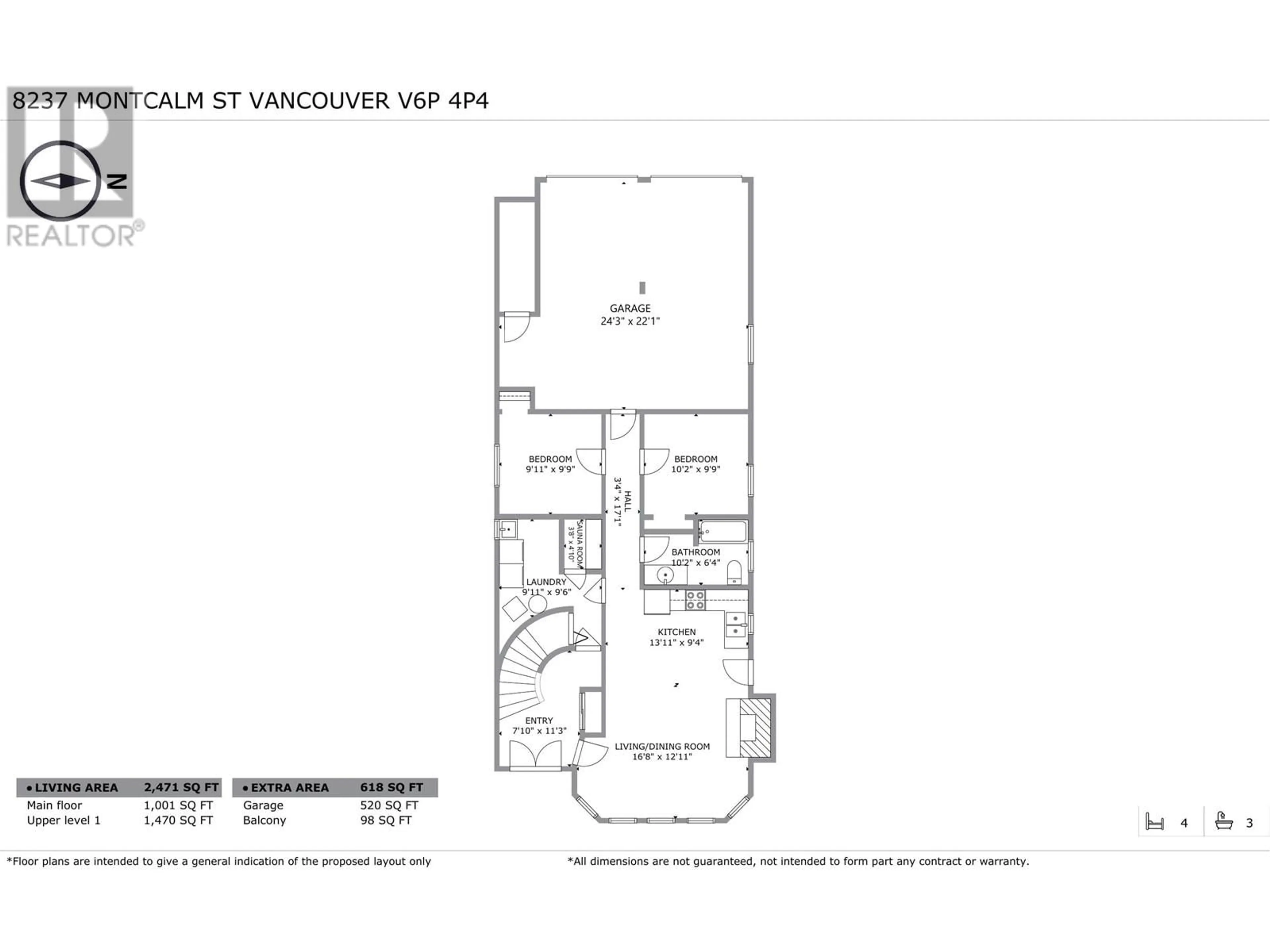 Floor plan for 8237 MONTCALM STREET, Vancouver British Columbia V6P4P4