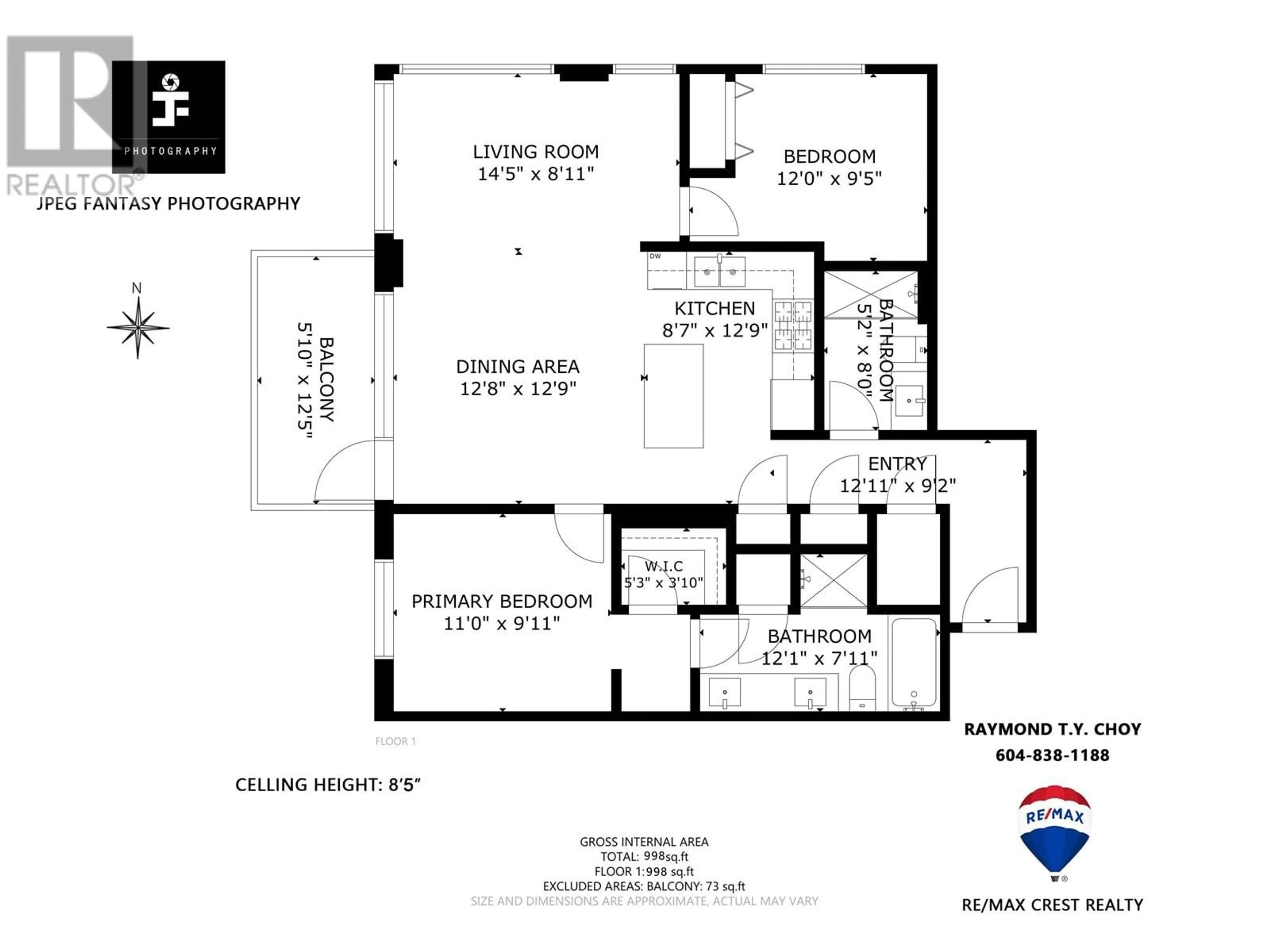 Floor plan for 907 - 7368 GOLLNER AVENUE, Richmond British Columbia V6Y0H9