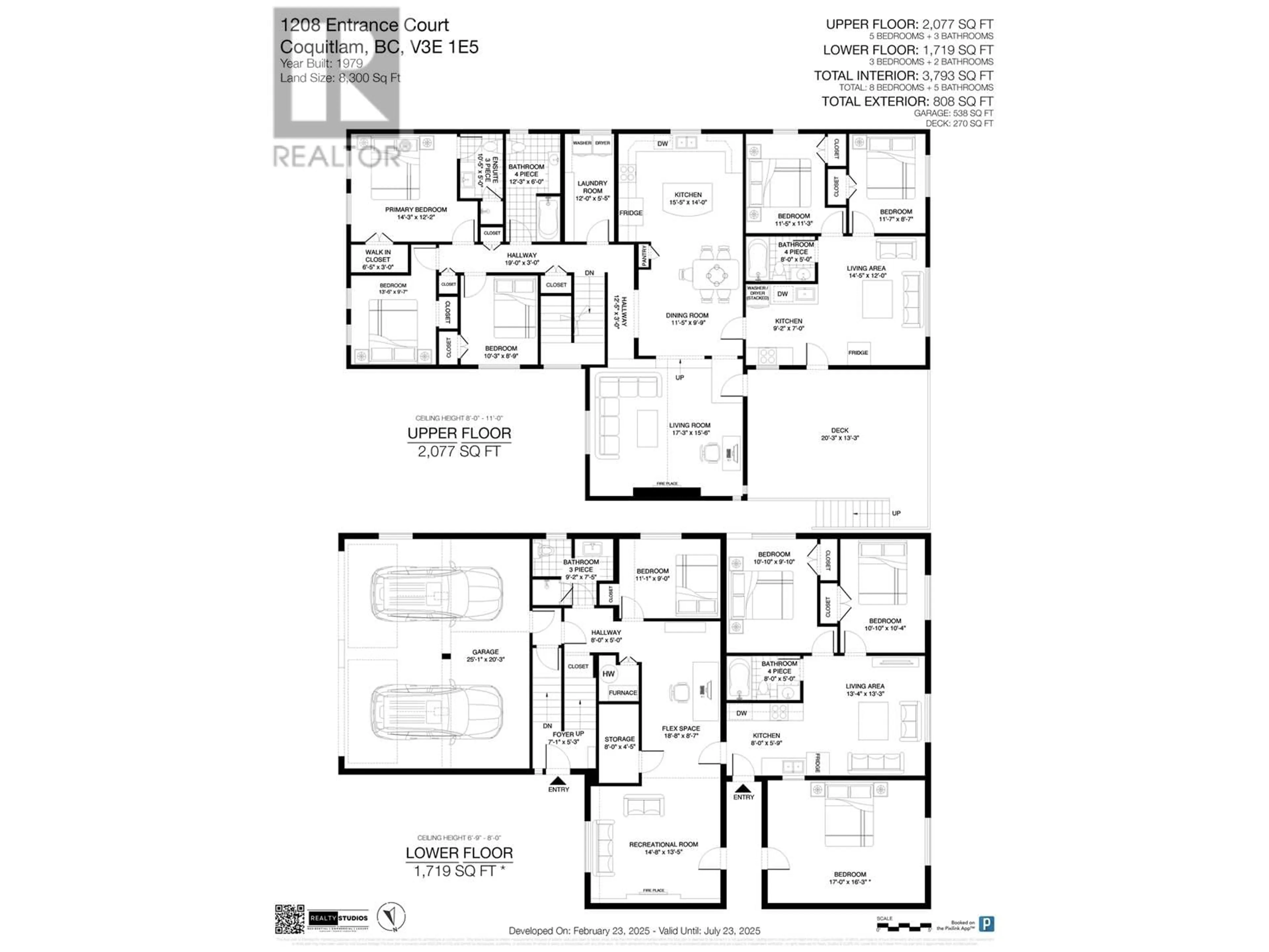 Floor plan for 1208 ENTRANCE COURT, Coquitlam British Columbia V3E1E5