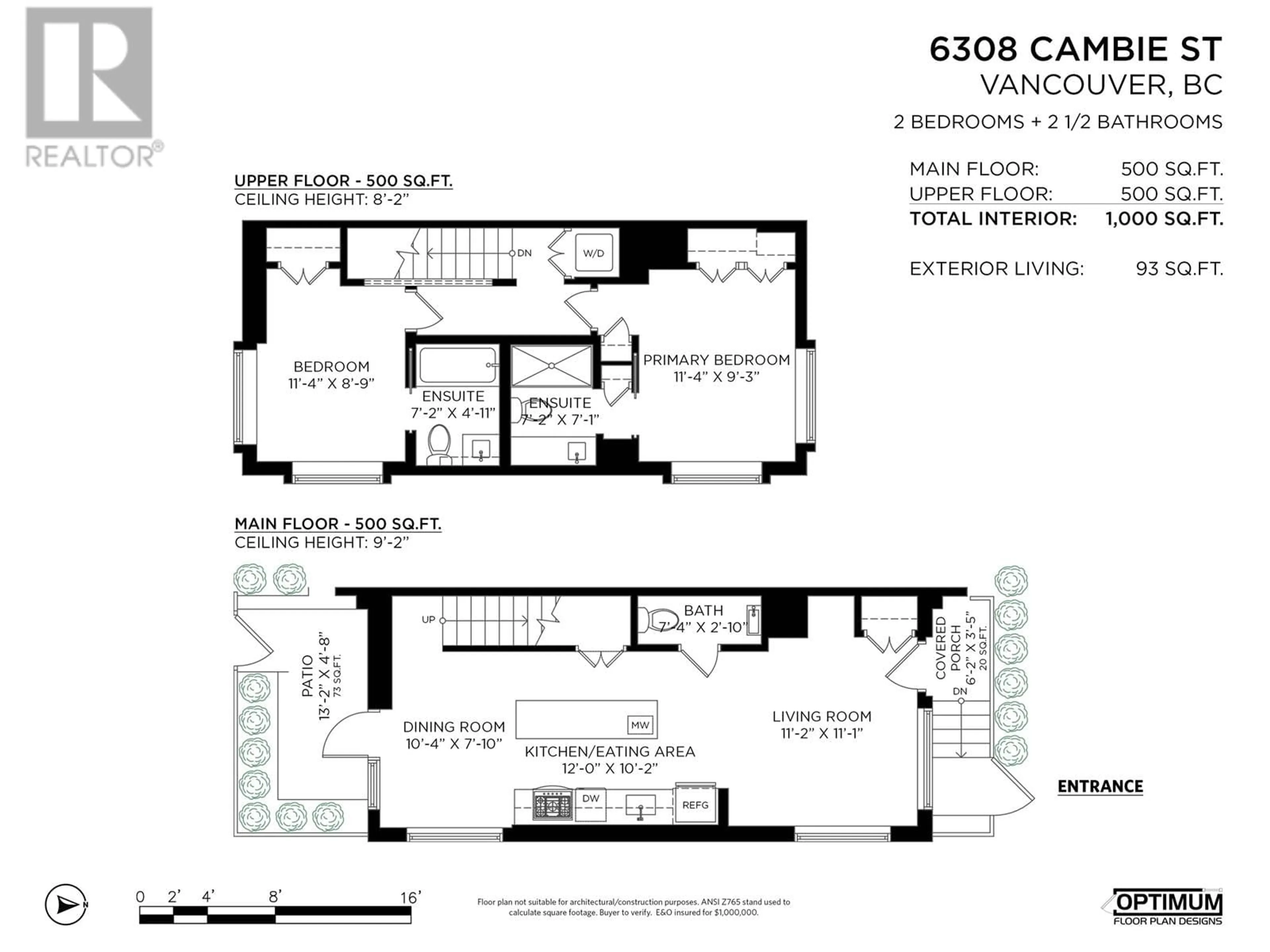 Floor plan for 6308 CAMBIE STREET, Vancouver British Columbia V5Z0K2