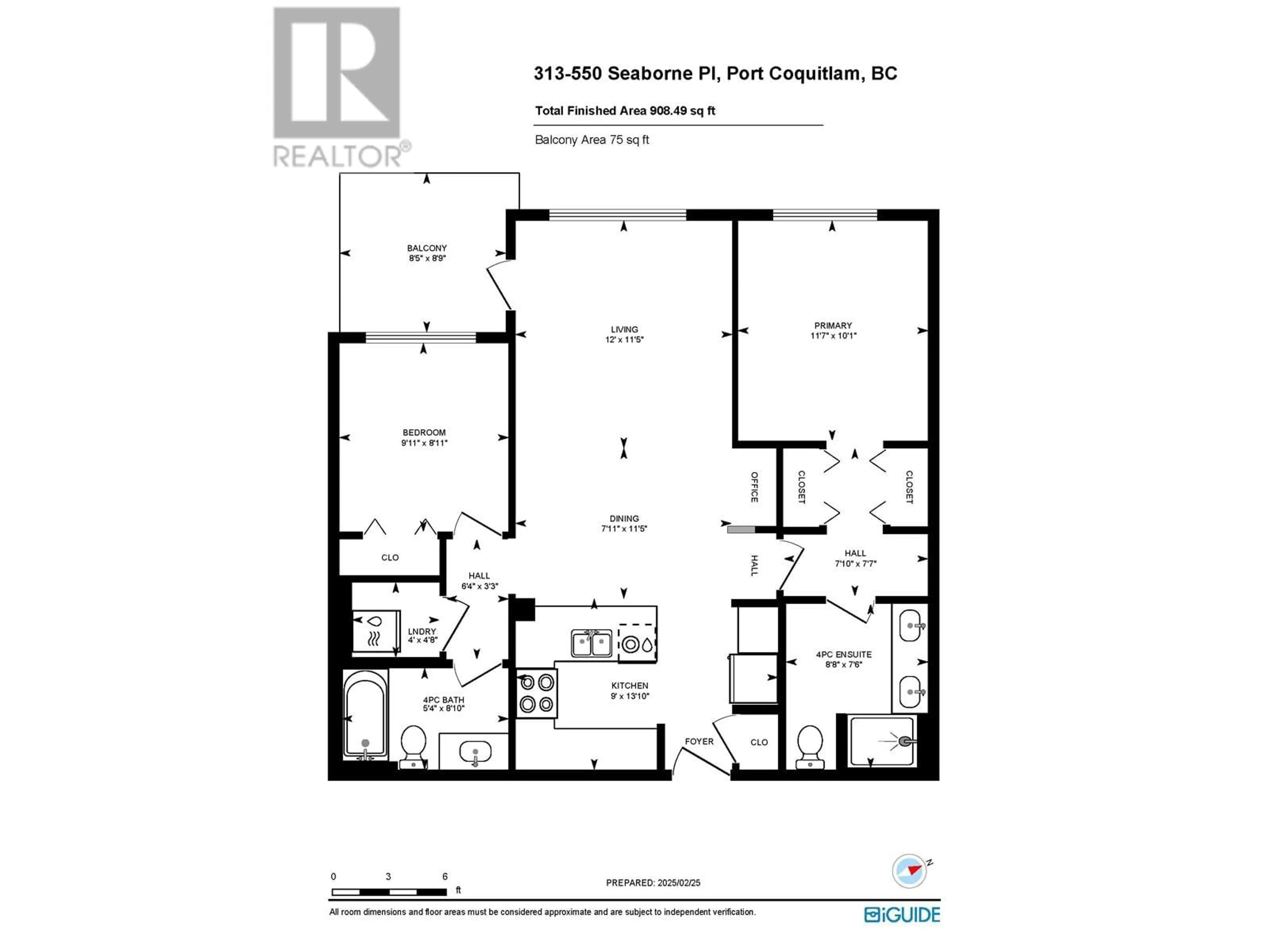 Floor plan for 313 550 SEABORNE PLACE, Port Coquitlam British Columbia V3B0L3