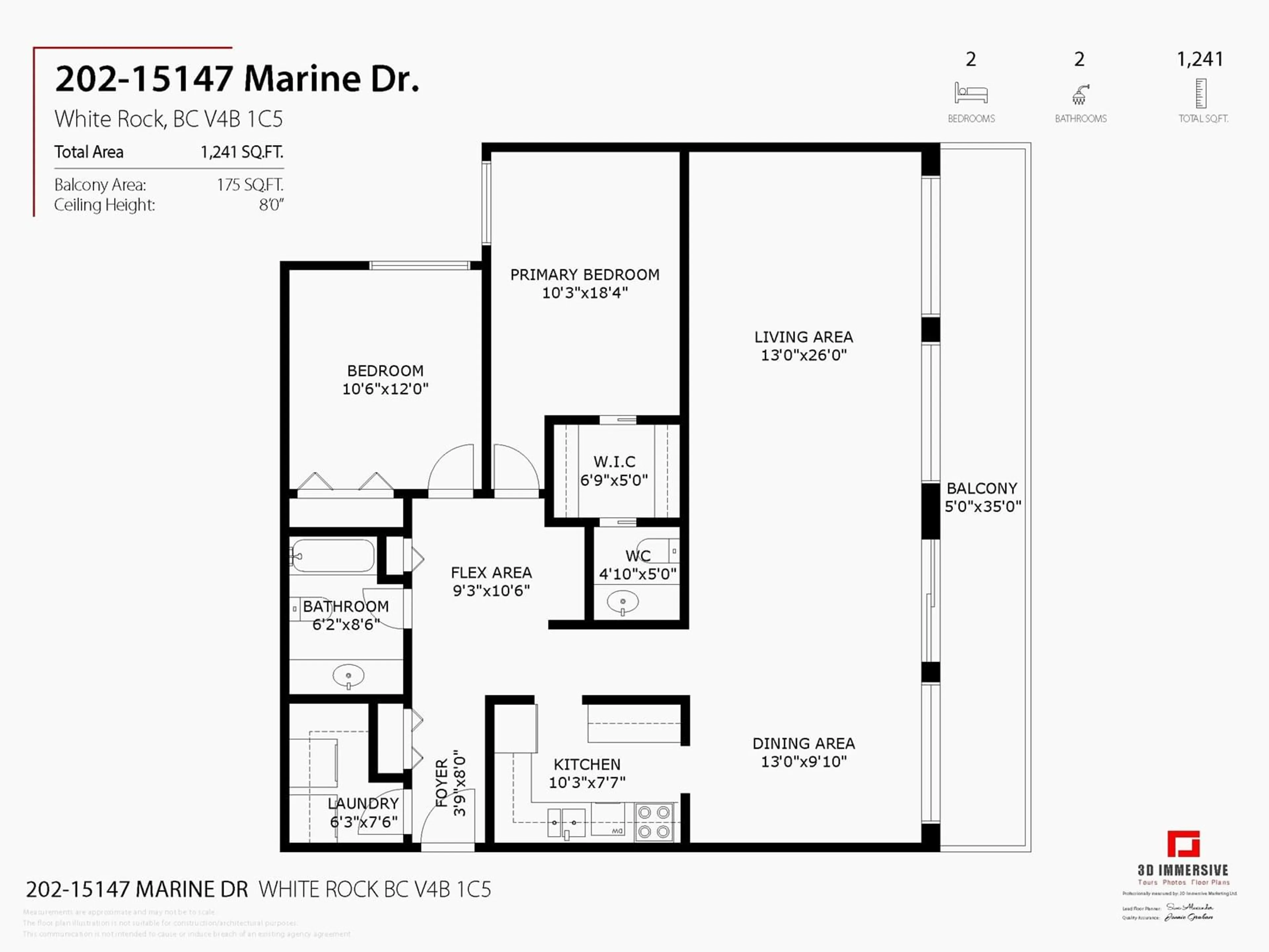 Floor plan for 202 15147 MARINE DRIVE, White Rock British Columbia V4B1C5