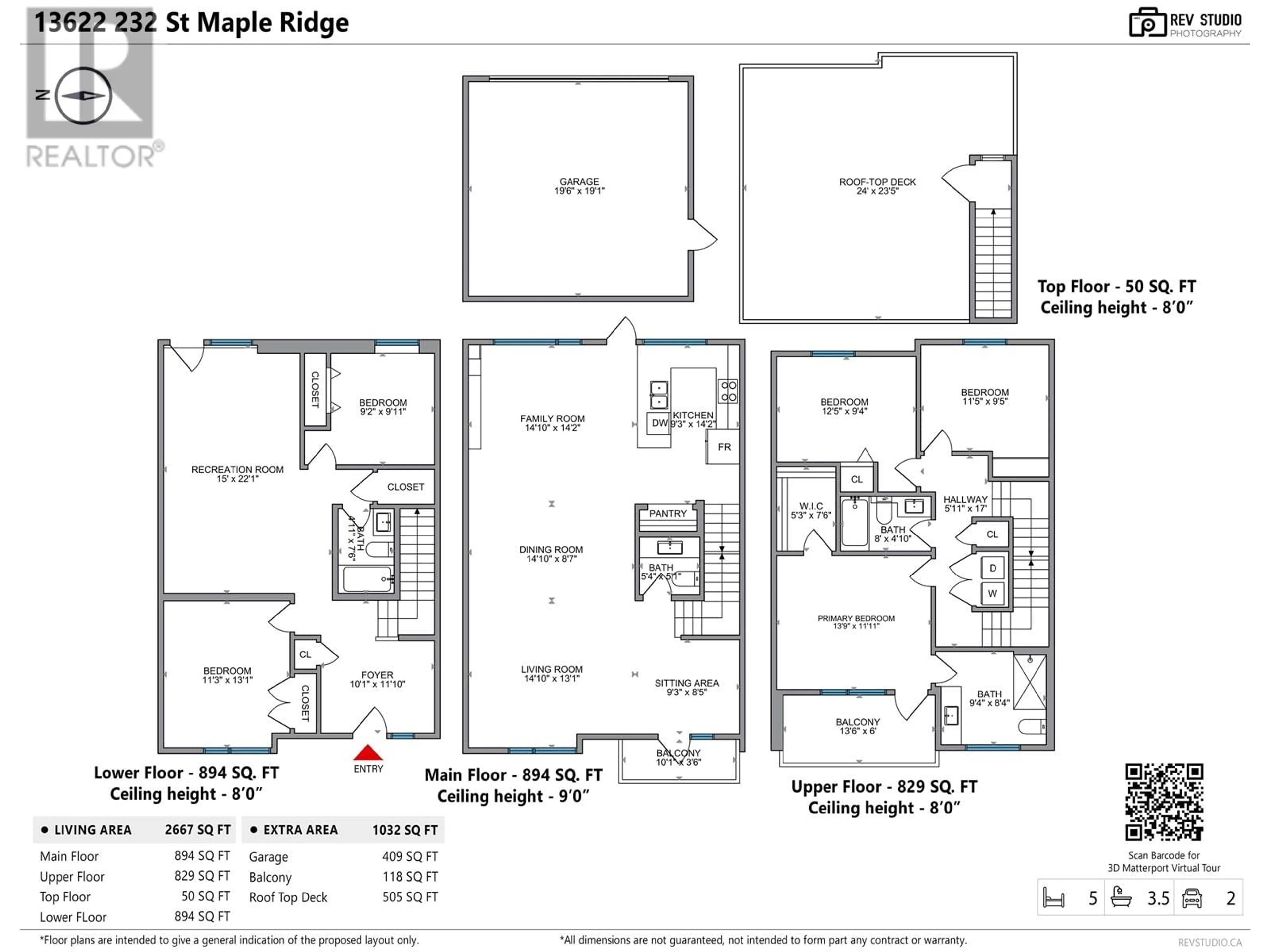 Floor plan for 13618 232ST STREET, Maple Ridge British Columbia V4R2R5