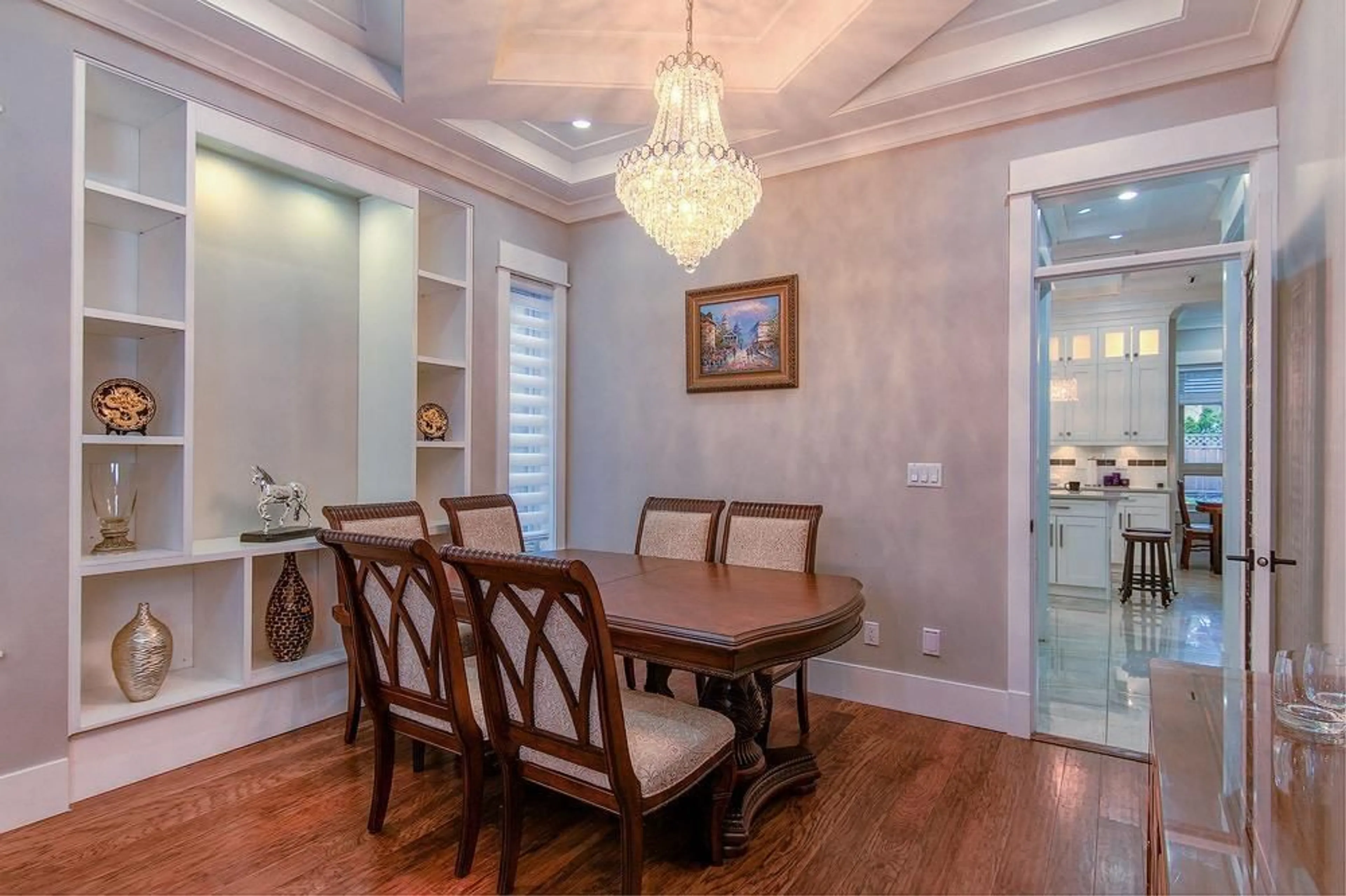 Dining room, wood/laminate floor for 2309 154, Surrey British Columbia V4A4S6