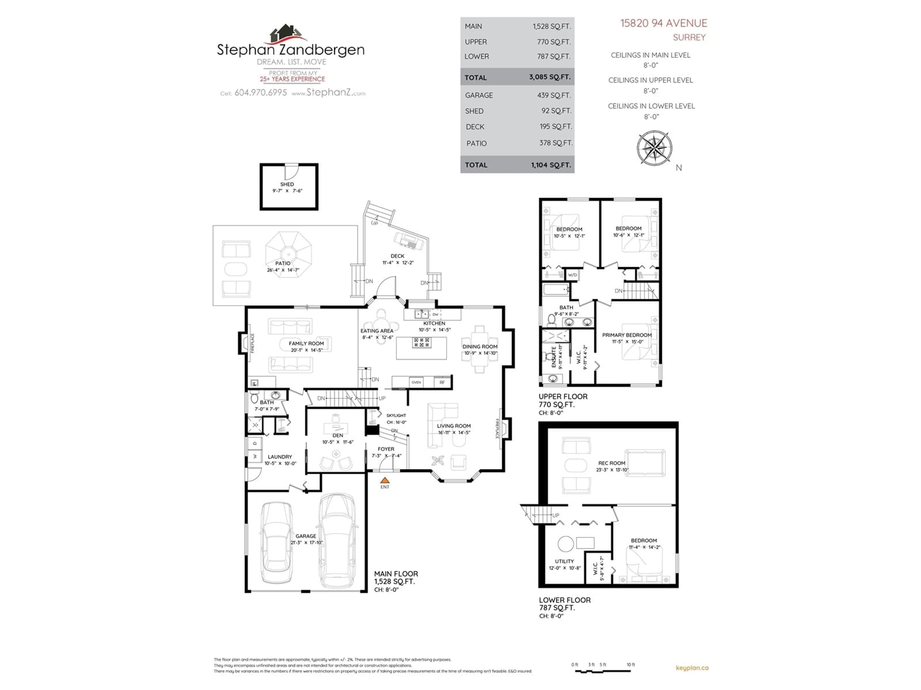 Floor plan for 15820 94 AVENUE, Surrey British Columbia V4N3B8