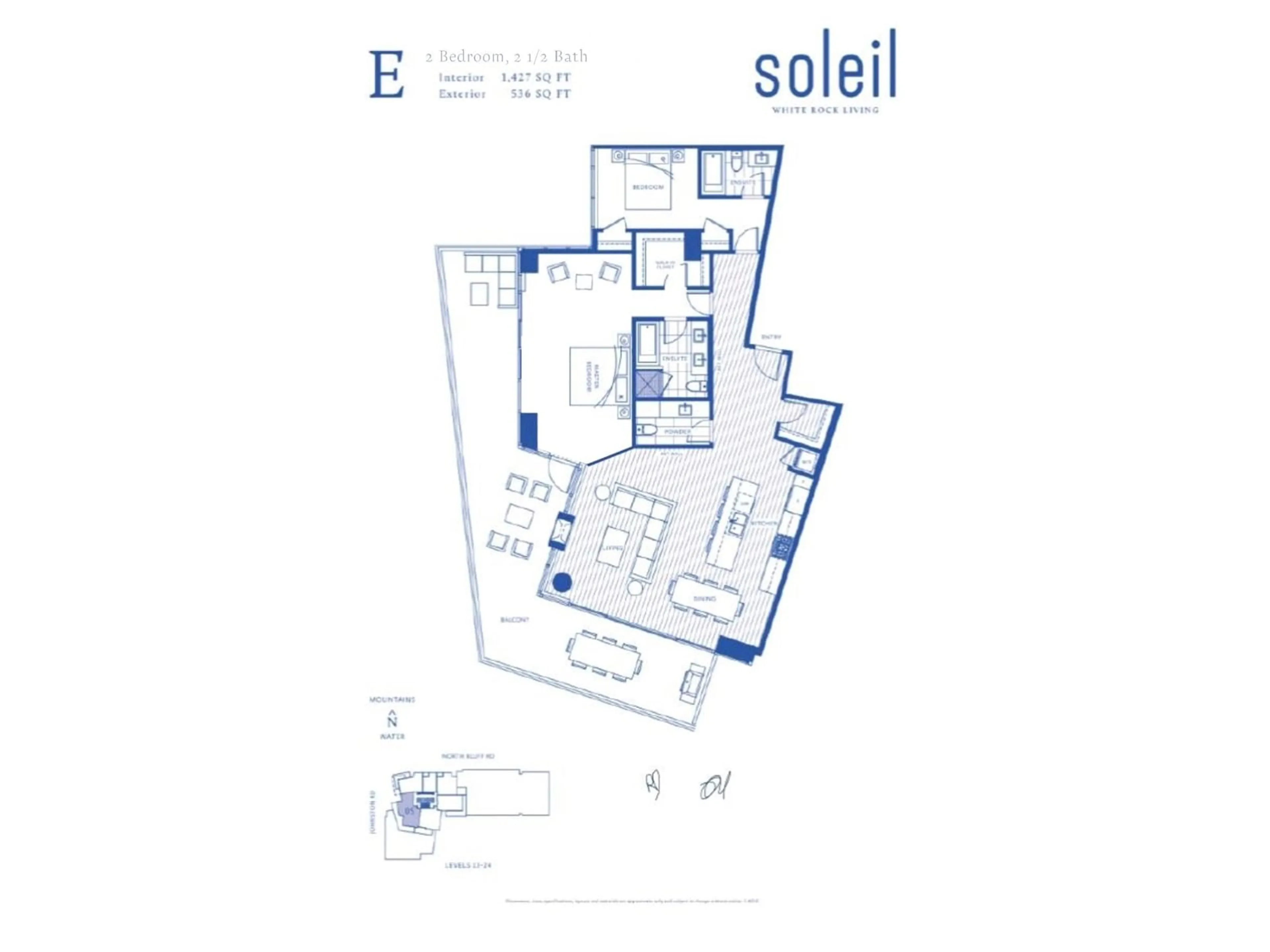 Floor plan for 1405 1588 JOHNSTON ROAD, White Rock British Columbia V4B3Z7