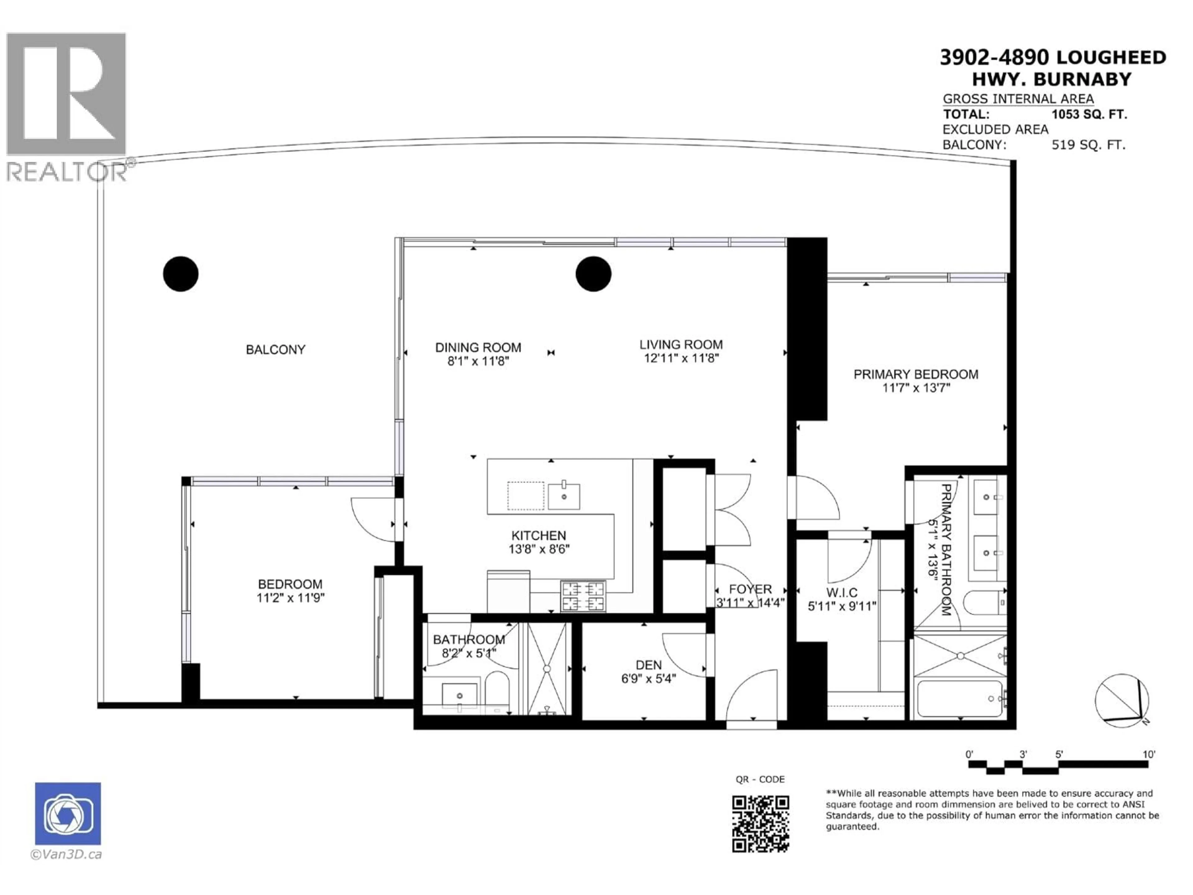 Floor plan for 3902 - 4890 LOUGHEED HIGHWAY, Burnaby British Columbia V5C0N2