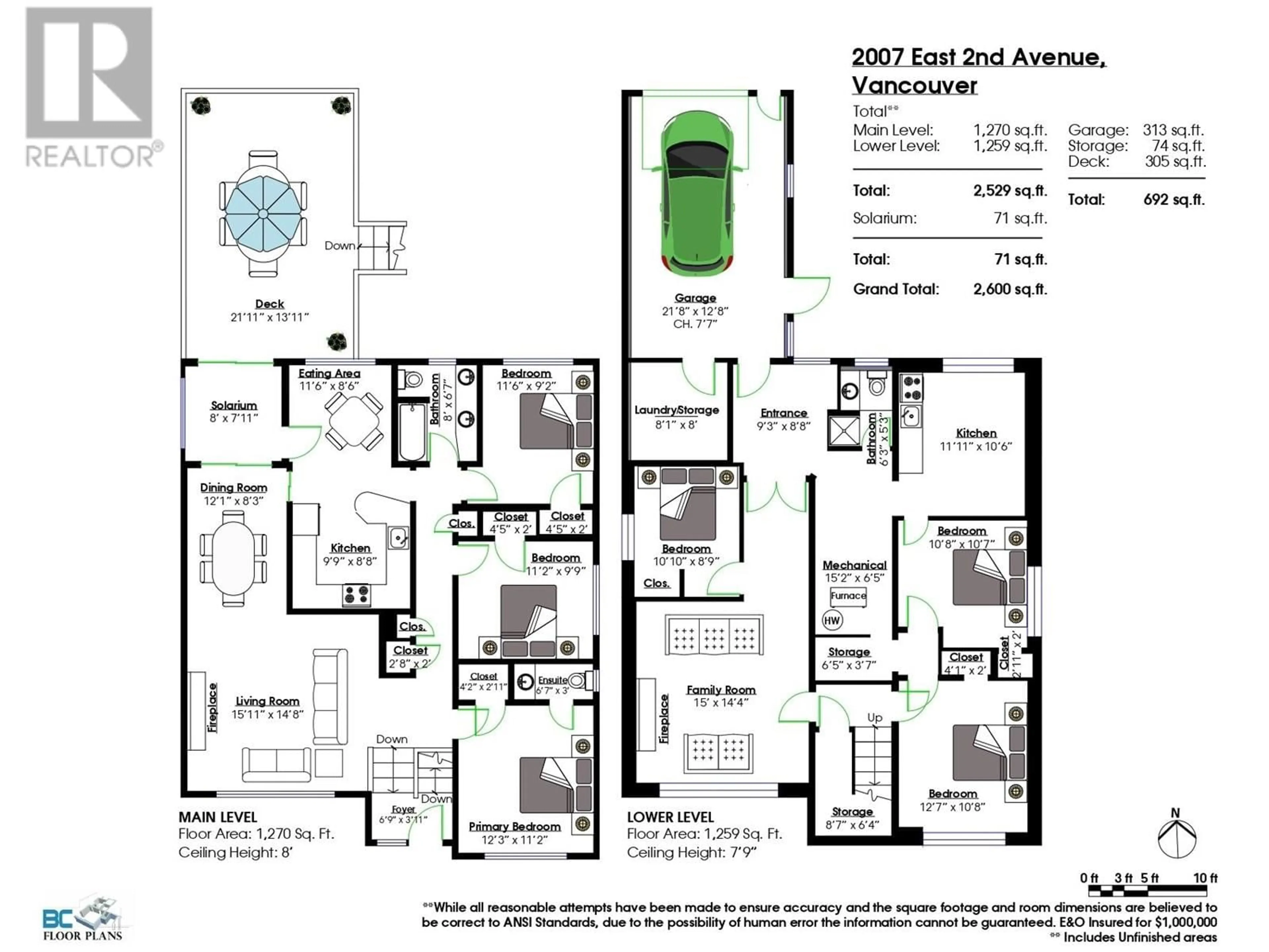 Floor plan for 2007 2ND AVENUE, Vancouver British Columbia V5N1E6