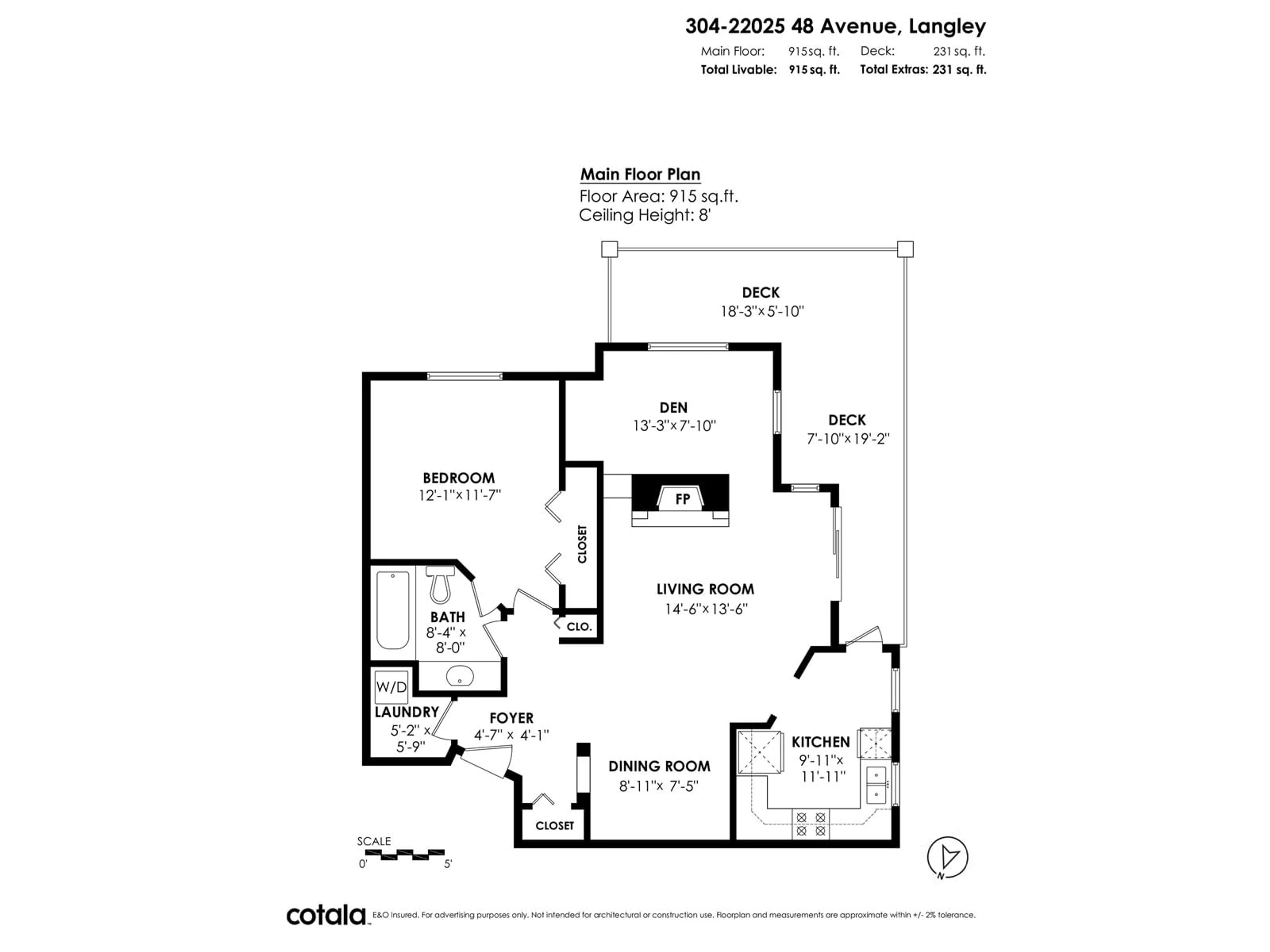 Floor plan for 304 22025 48TH AVENUE, Langley British Columbia V3A8L2