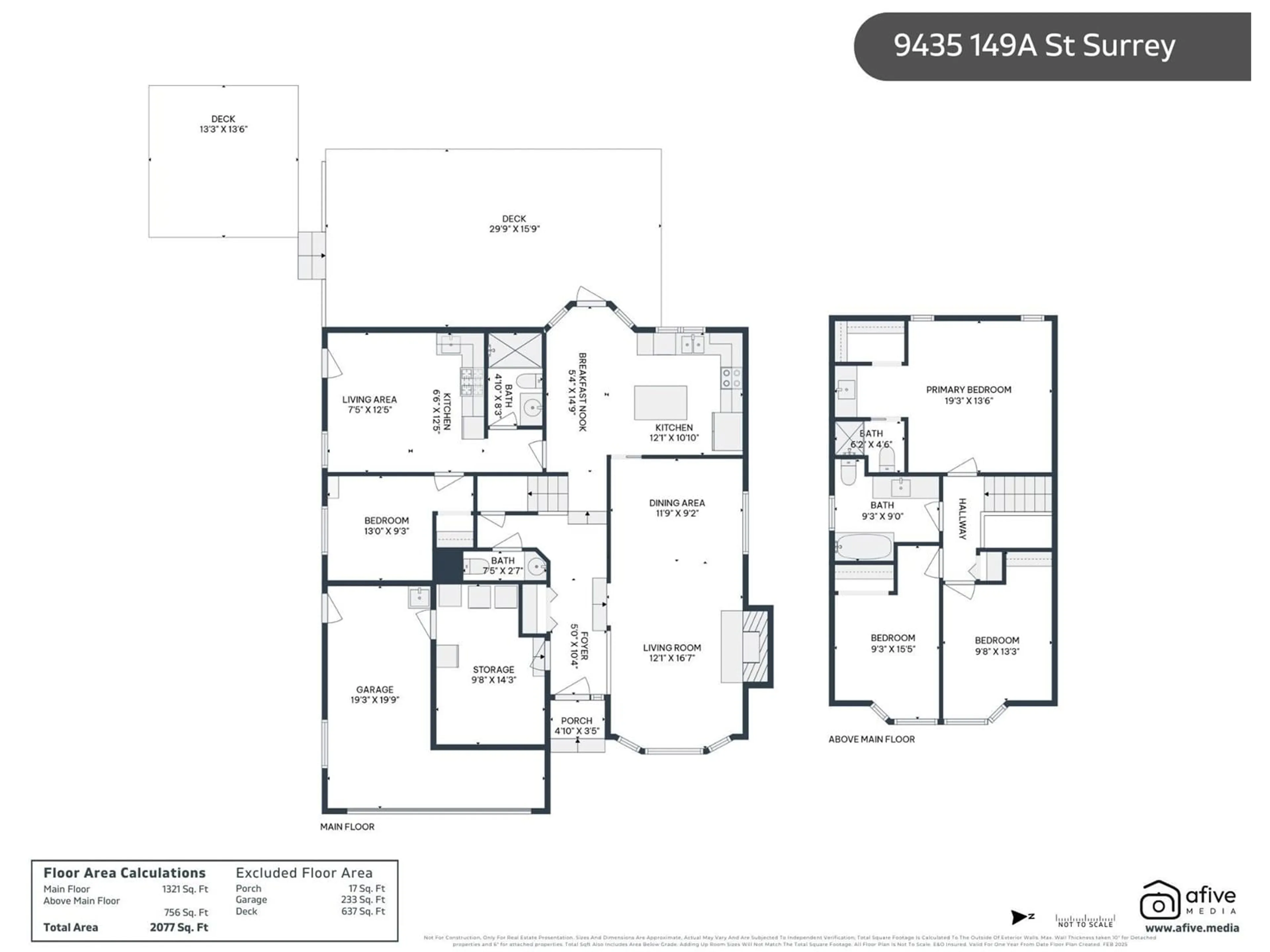 Floor plan for 9435 149A STREET, Surrey British Columbia V3R7V6