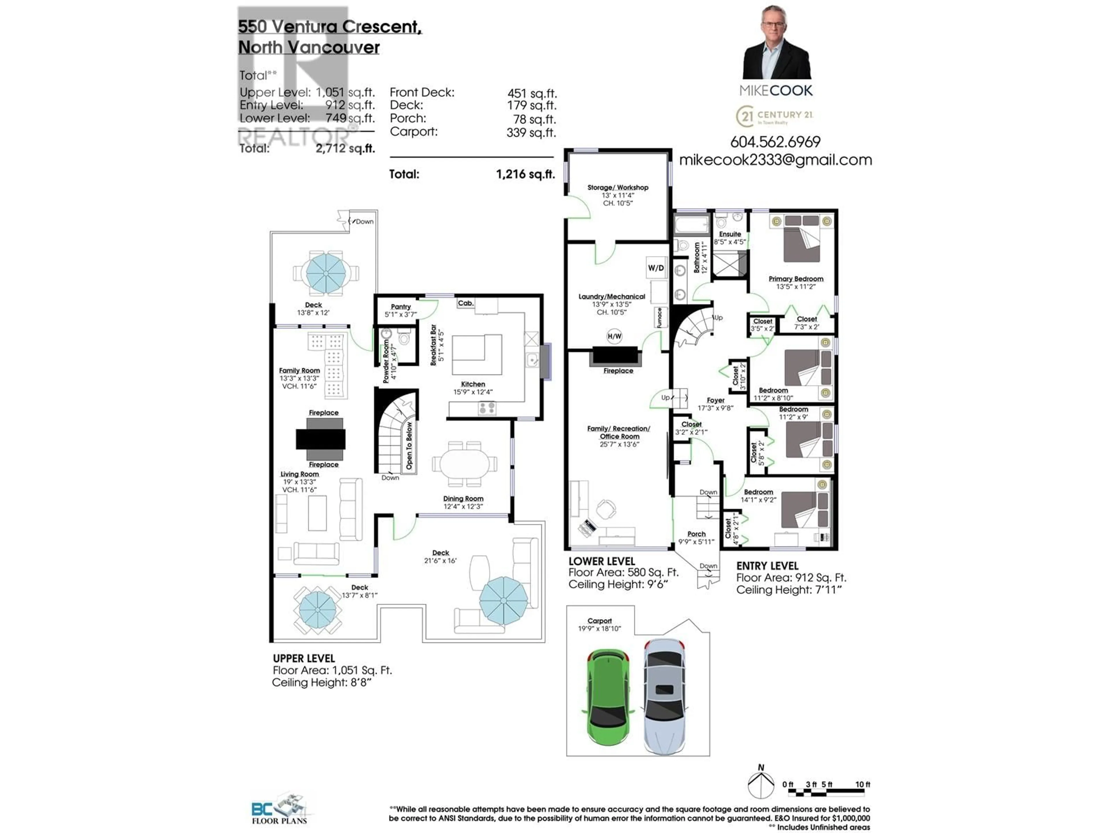 Floor plan for 550 VENTURA CRESCENT, North Vancouver British Columbia V7N3G9