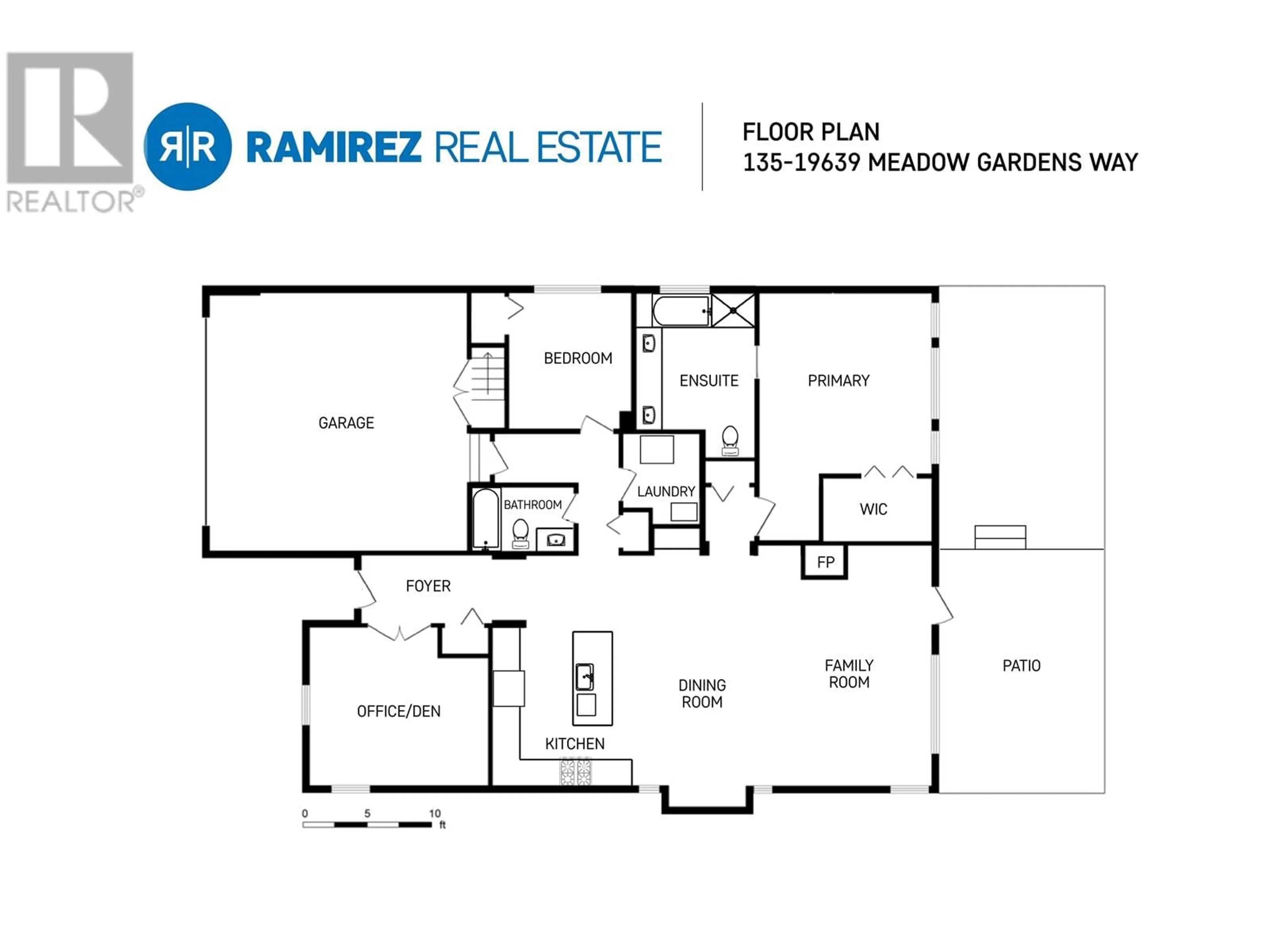 Floor plan for 135 - 19639 MEADOW GARDENS WAY, Pitt Meadows British Columbia V3Y2T5