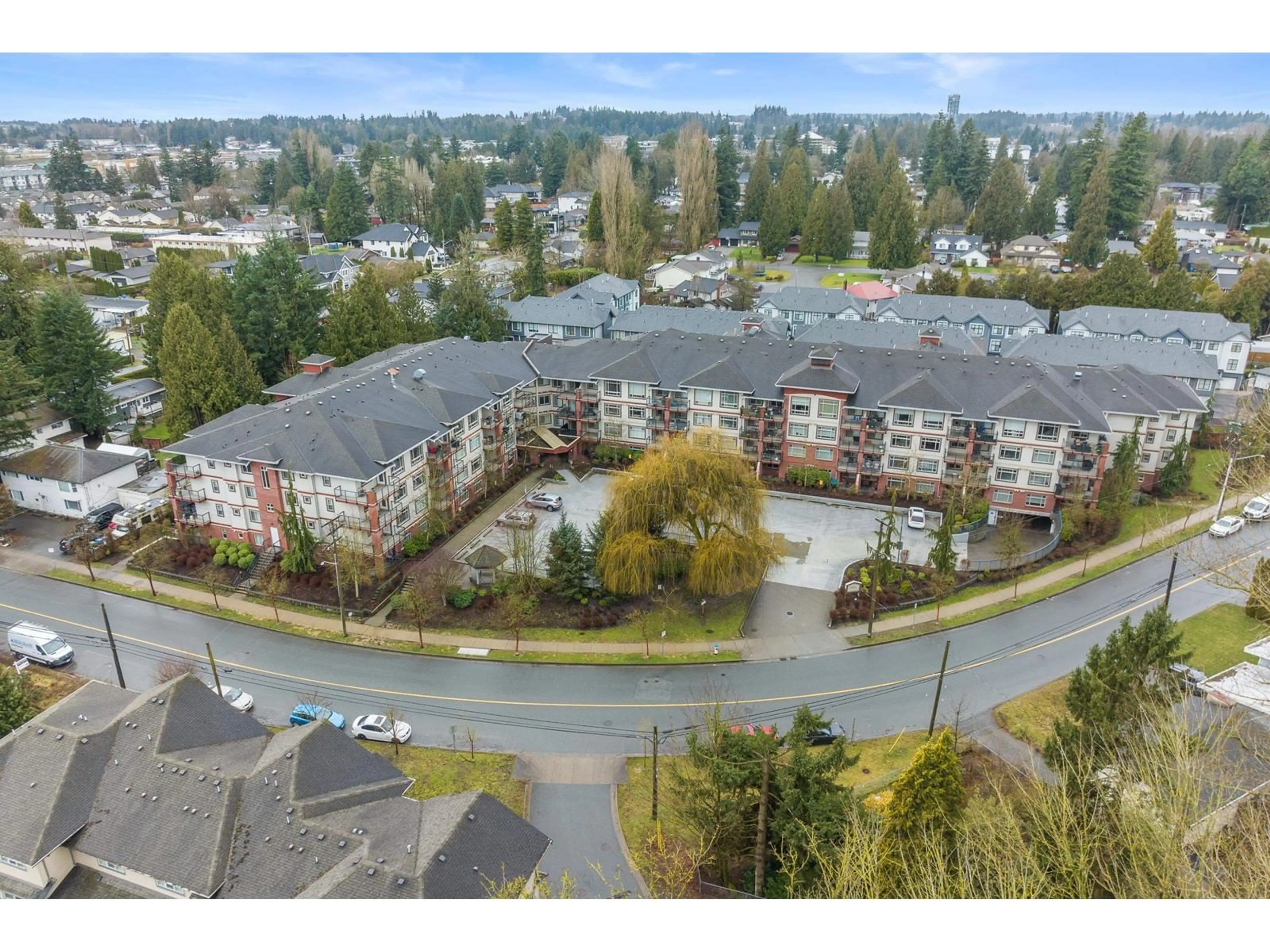 A pic from outside/outdoor area/front of a property/back of a property/a pic from drone, mountain view for 107 2233 MCKENZIE ROAD, Abbotsford British Columbia V2S4A1