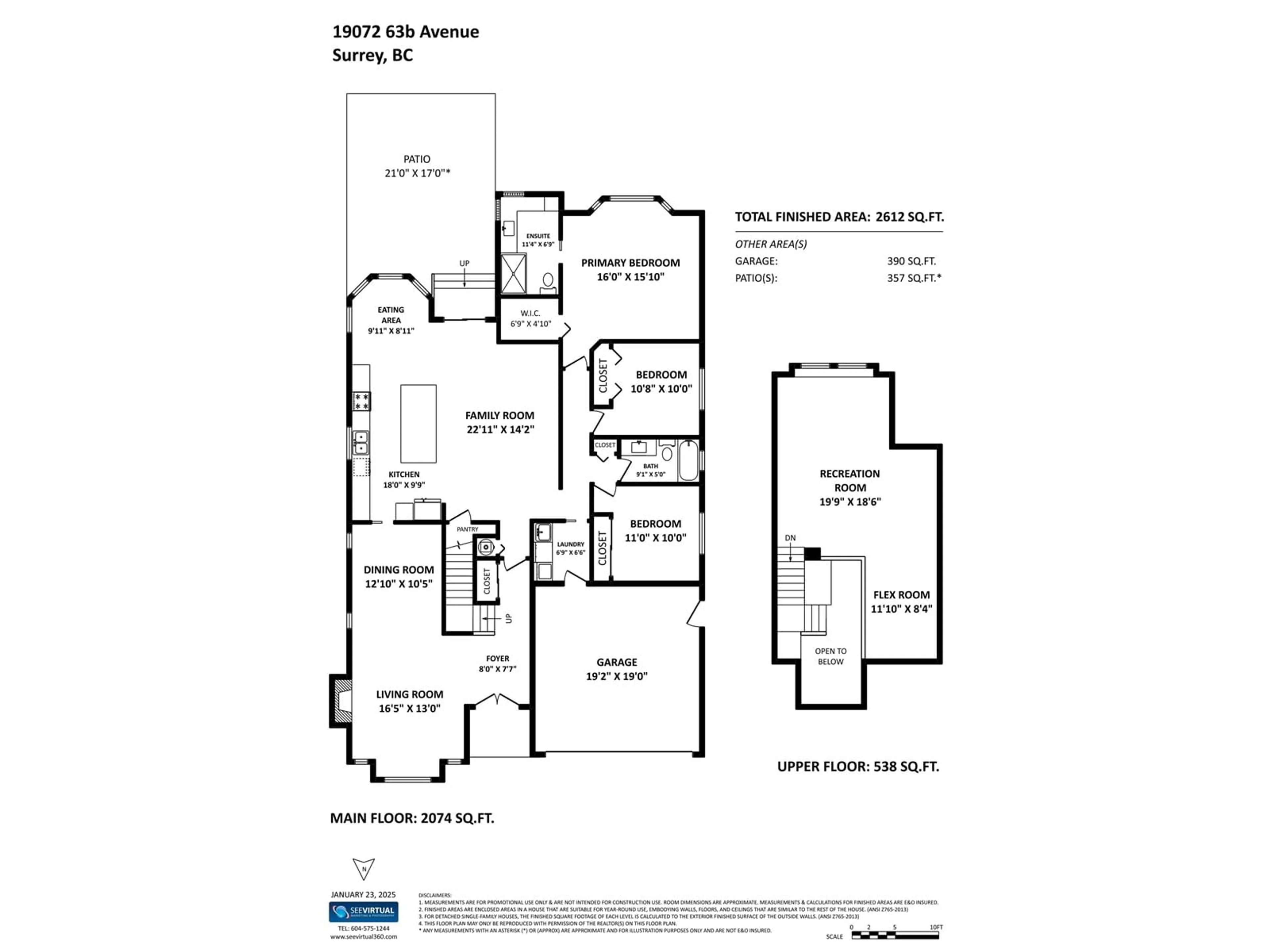 Floor plan for 19072 63B AVENUE, Surrey British Columbia V3S8G5