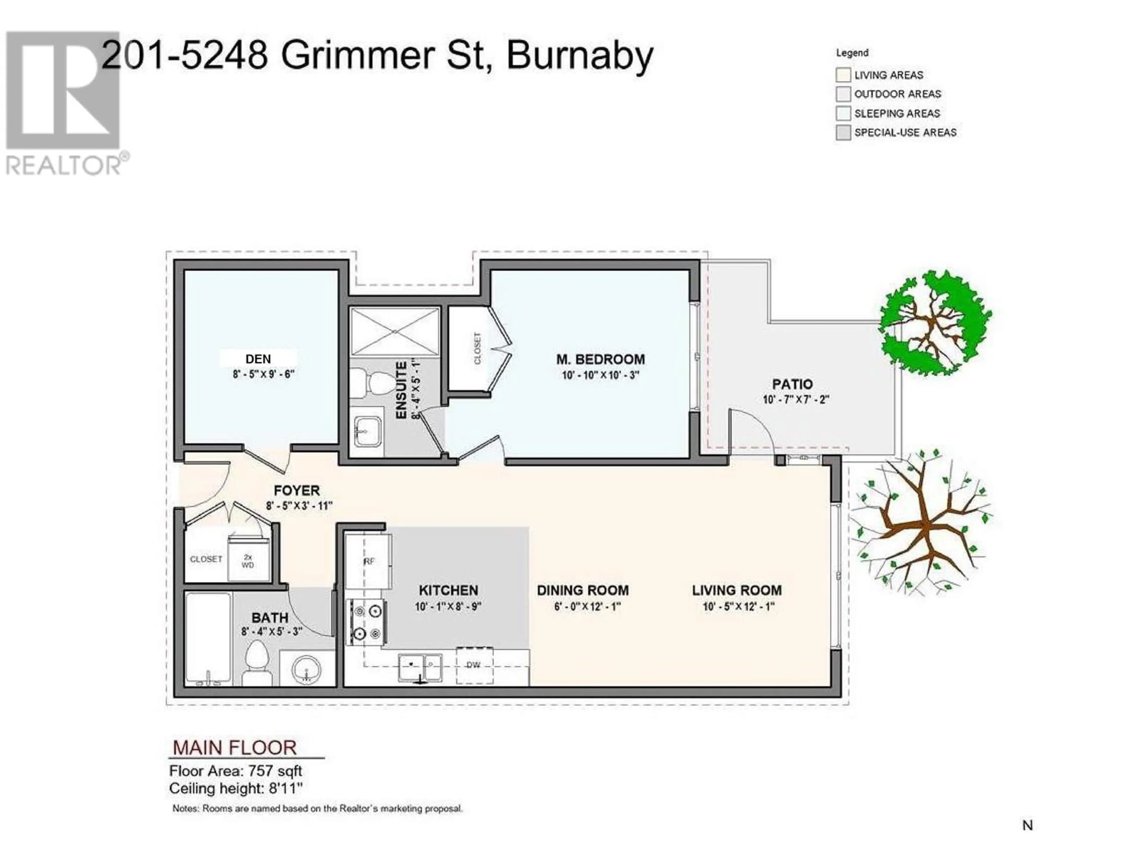 Floor plan for 201 - 5248 GRIMMER STREET, Burnaby British Columbia V5H0E1