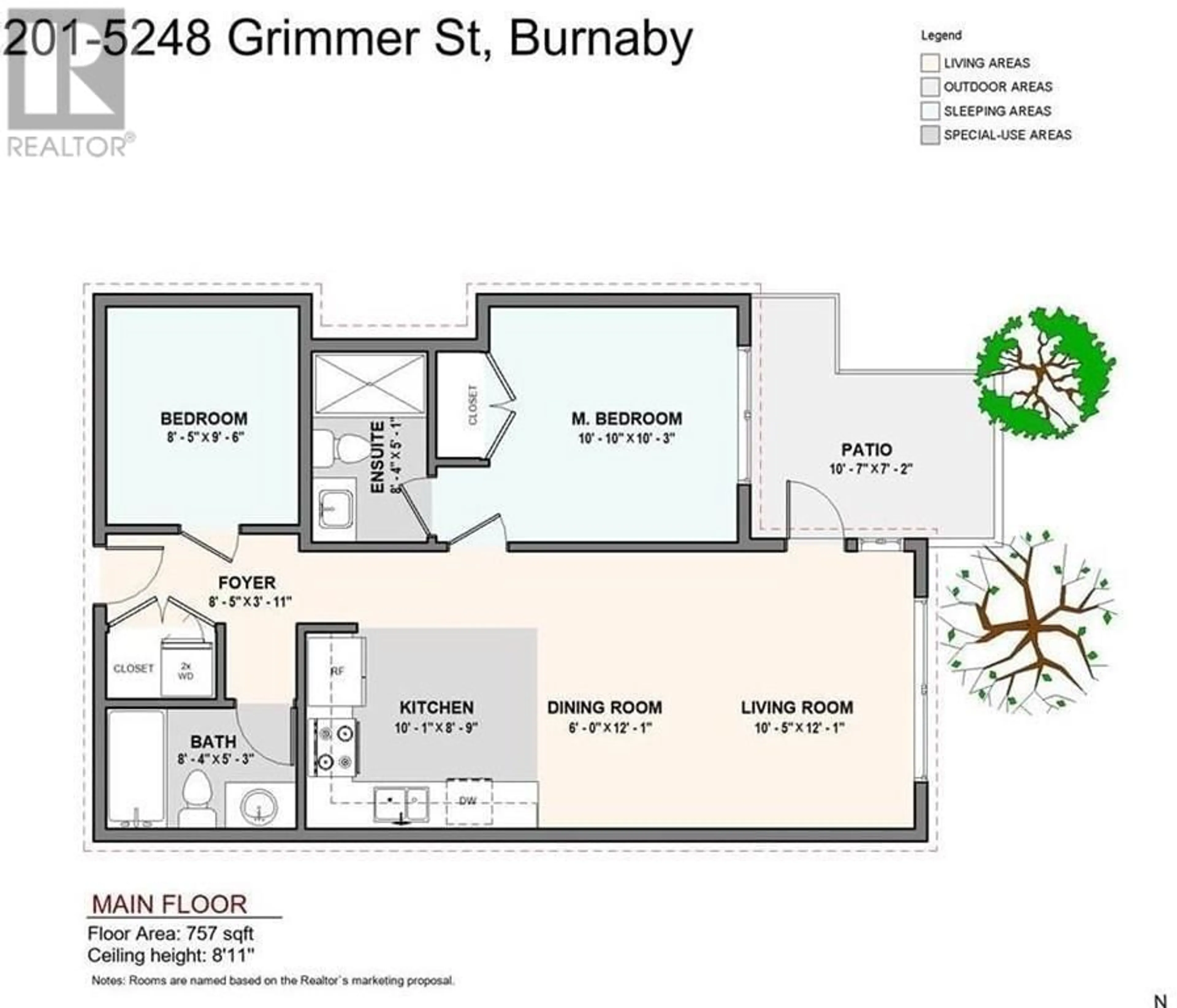 Floor plan for 201 5248 GRIMMER STREET, Burnaby British Columbia V5H0E1