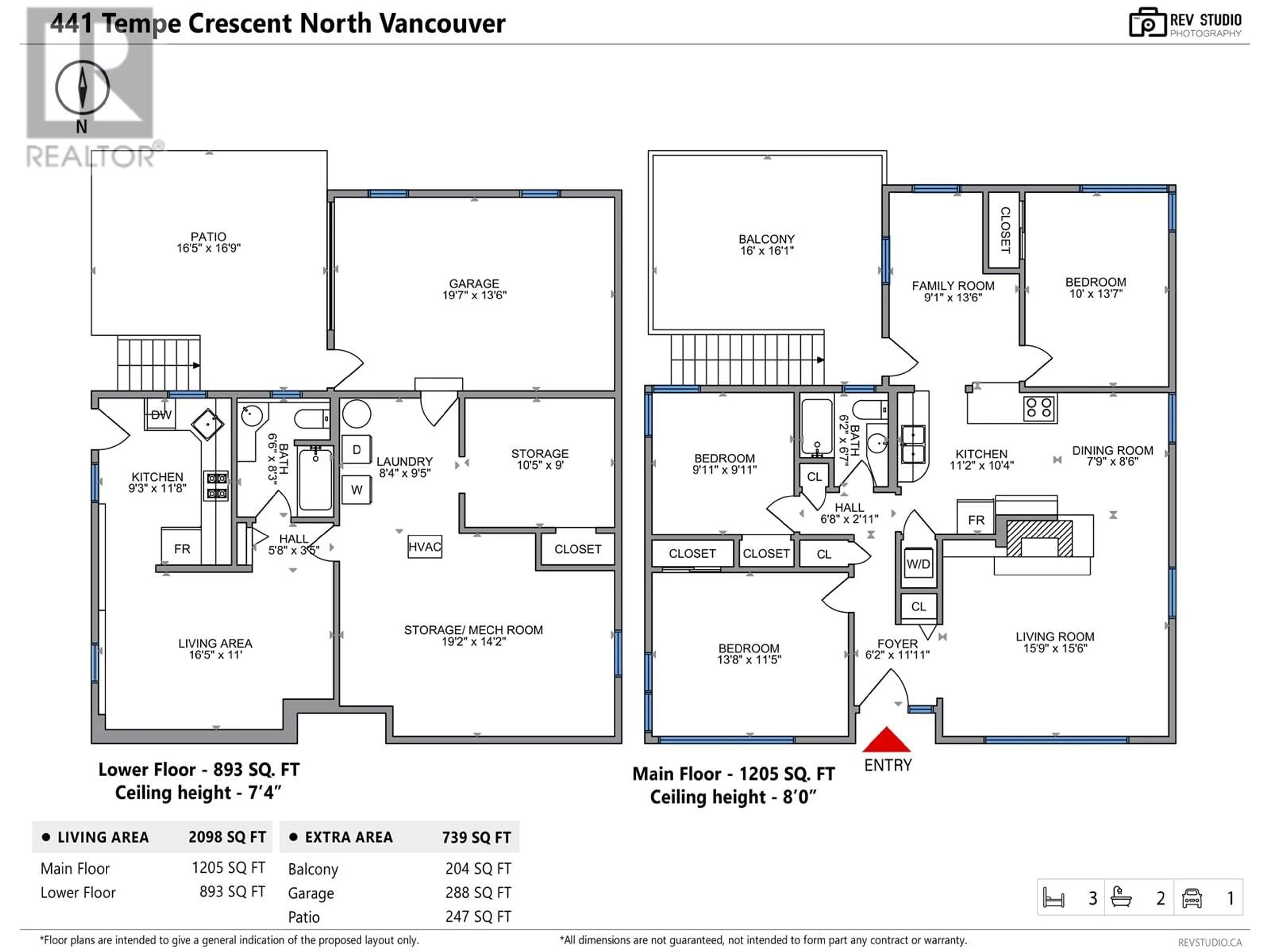 Floor plan for 441 TEMPE CRESCENT, North Vancouver British Columbia V7N1E7