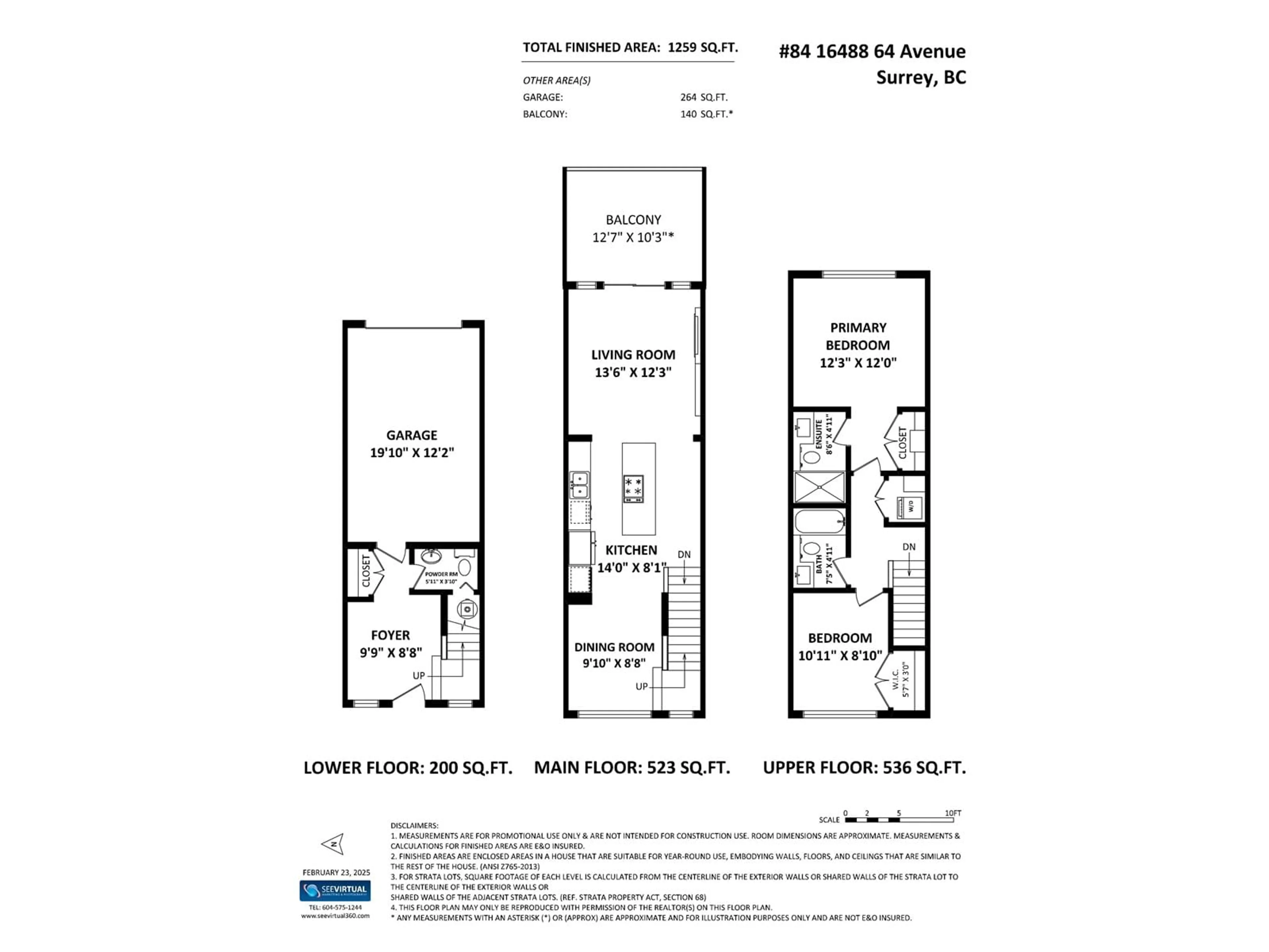 Floor plan for 84 16488 64 AVENUE, Surrey British Columbia V3S6X6