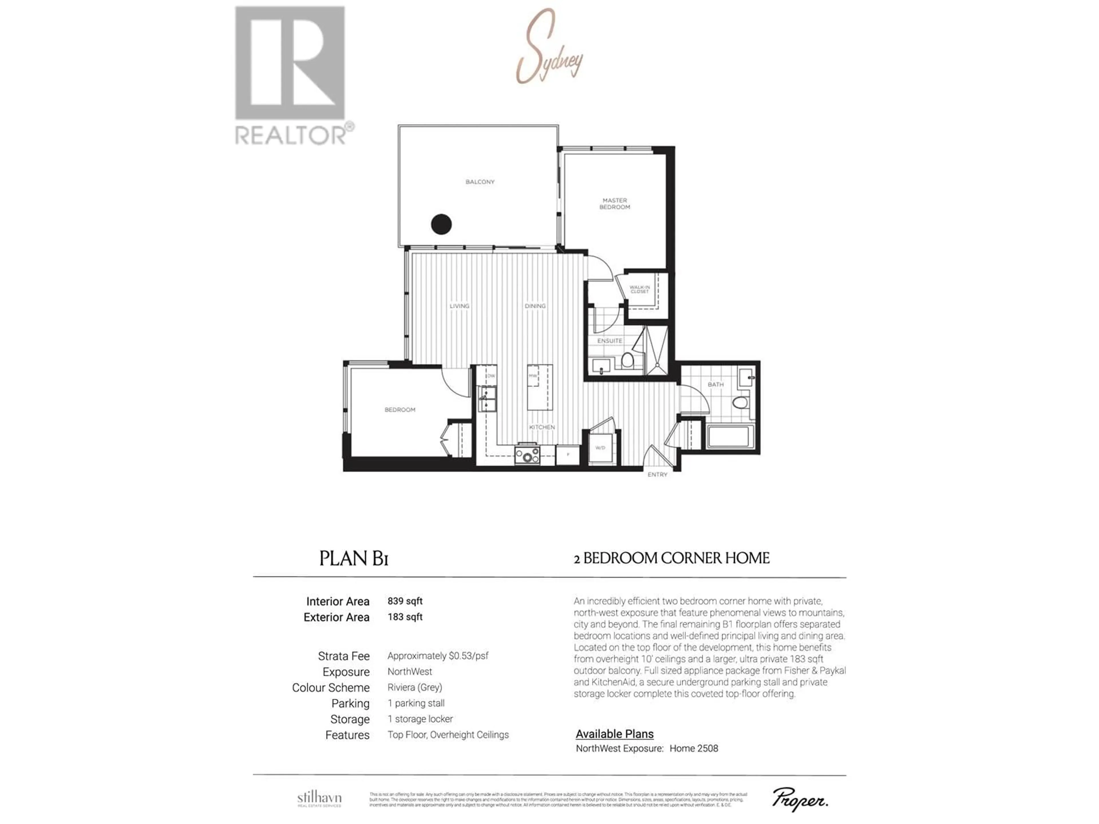 Floor plan for 2508 555 SYDNEY AVENUE, Coquitlam British Columbia V3K0G5