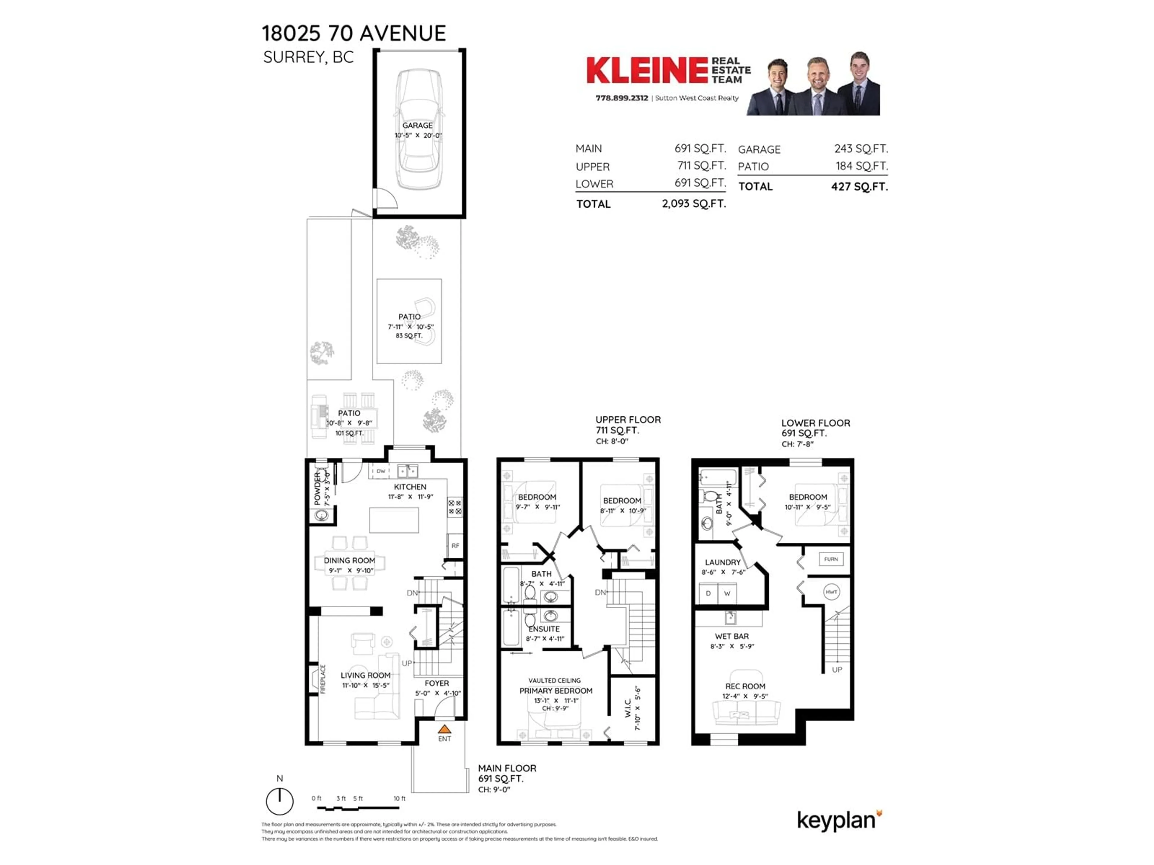 Floor plan for 18025 70 AVENUE, Surrey British Columbia V3S6X3