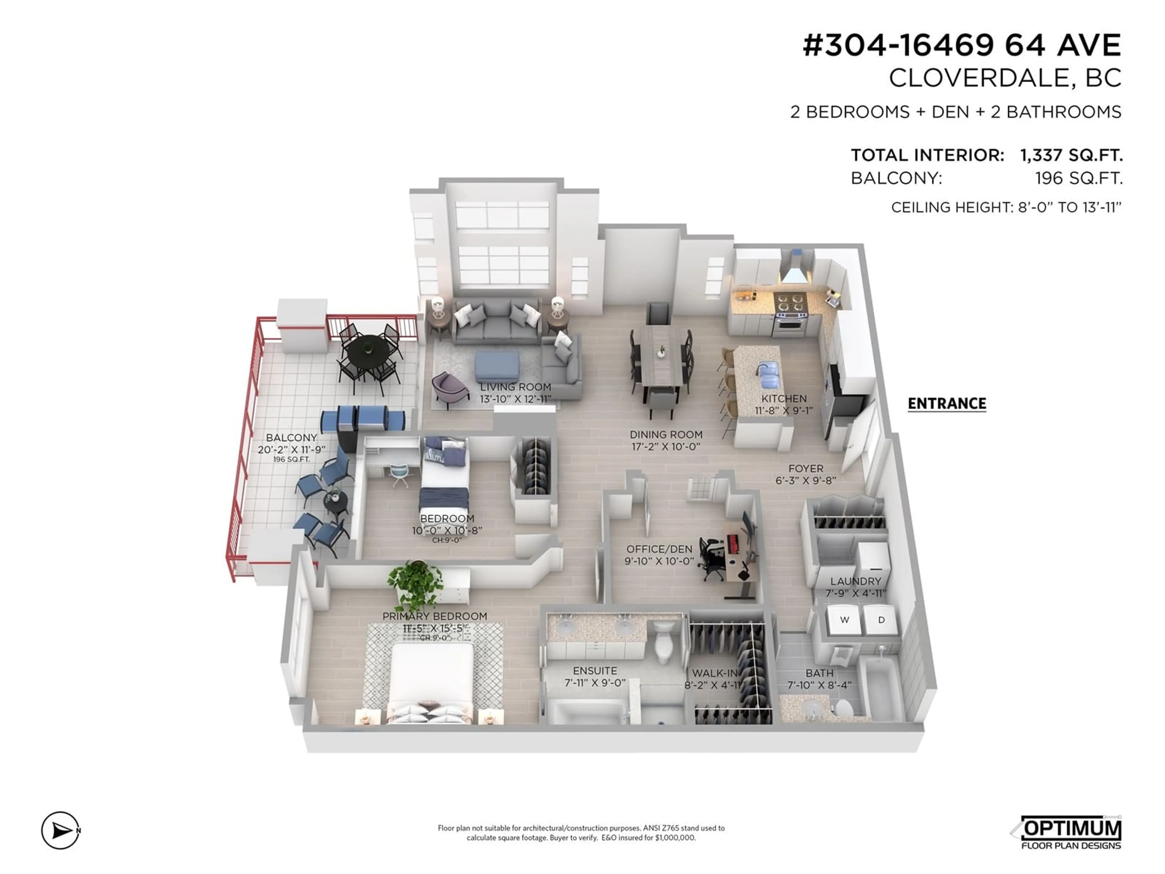 Floor plan for 304 16469 64 AVENUE, Surrey British Columbia V3S6V7