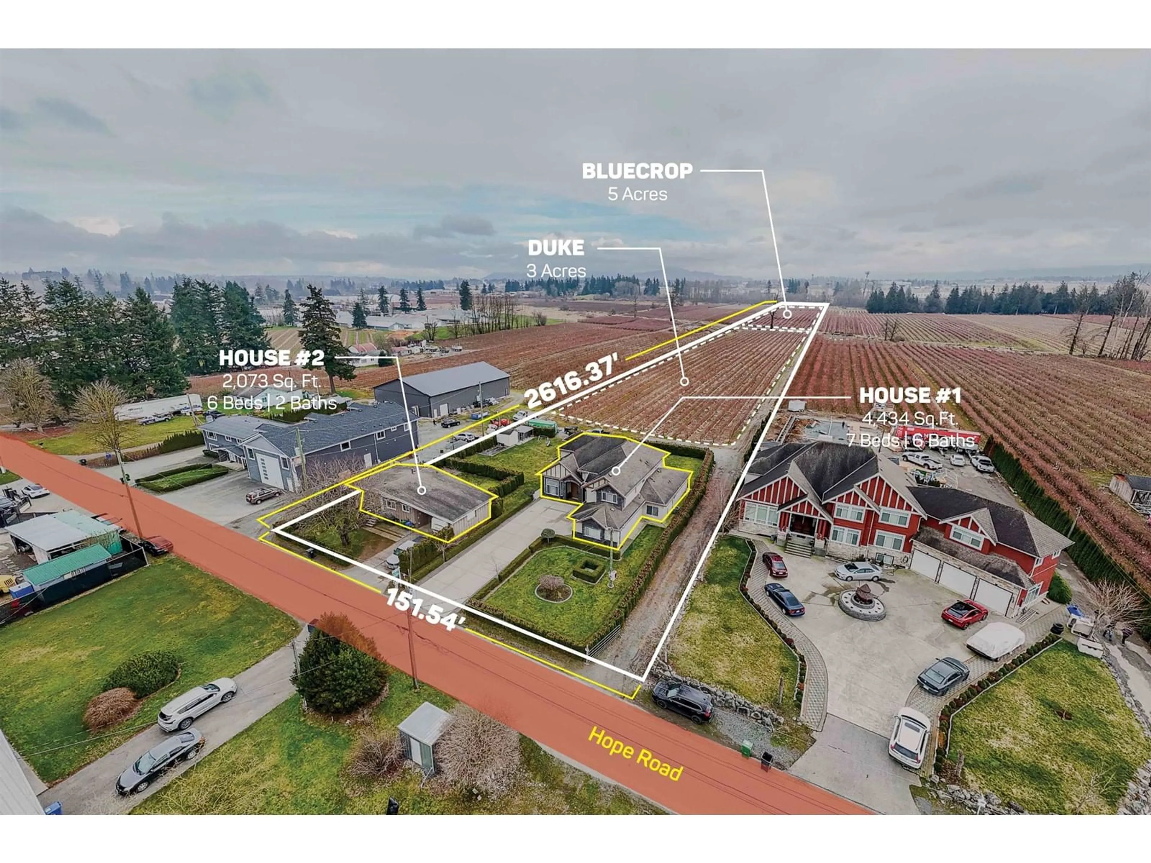 A pic from outside/outdoor area/front of a property/back of a property/a pic from drone, unknown for 1436 HOPE ROAD, Abbotsford British Columbia V4X2K1