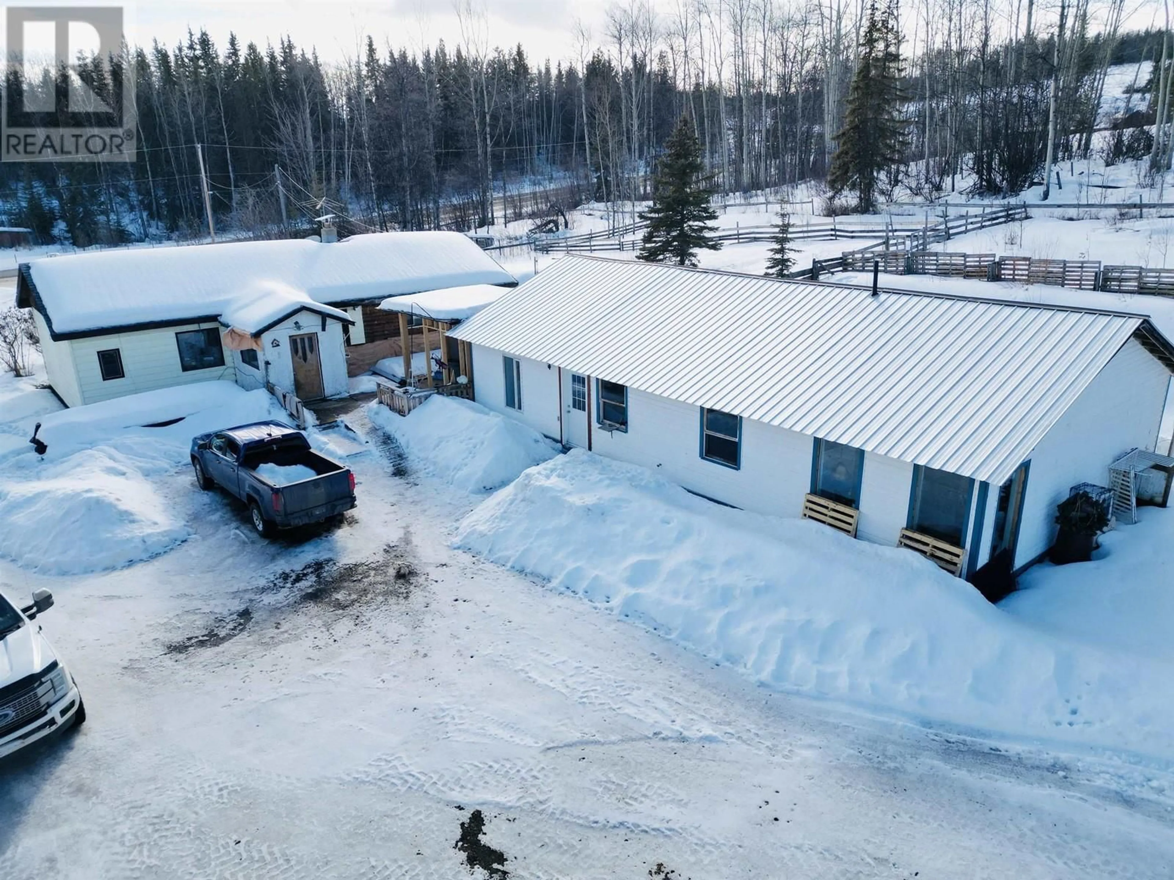 A pic from outside/outdoor area/front of a property/back of a property/a pic from drone, building for 27427 KEEFES LANDING ROAD, Burns Lake British Columbia V0J1E0